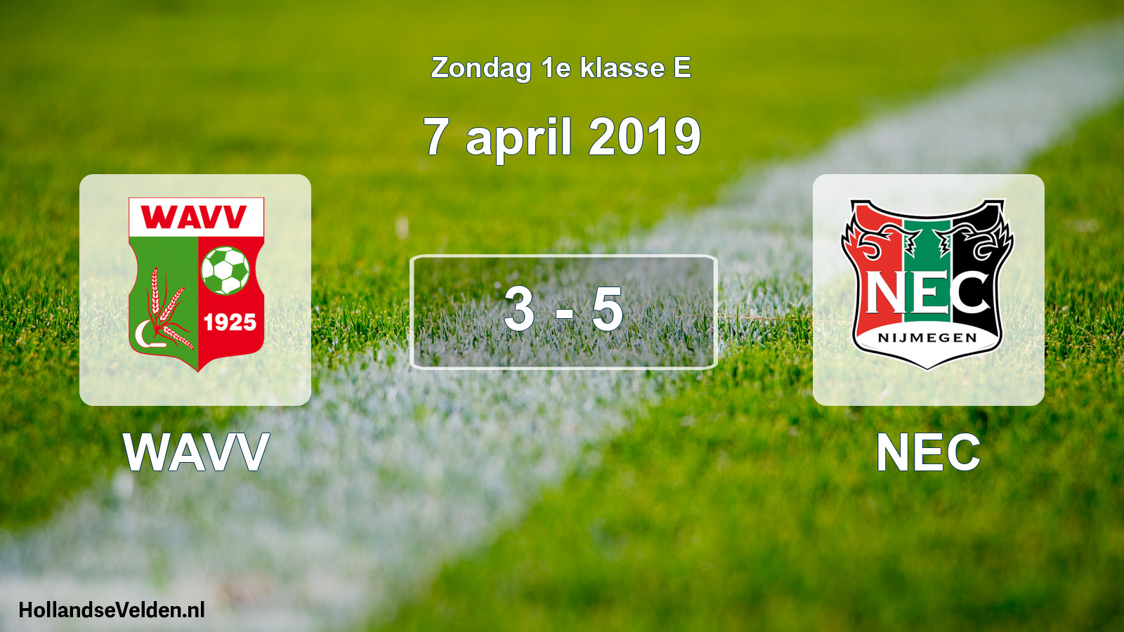 Total number of matches played: WAVV - NEC 3 - 5 (7 April 2019)