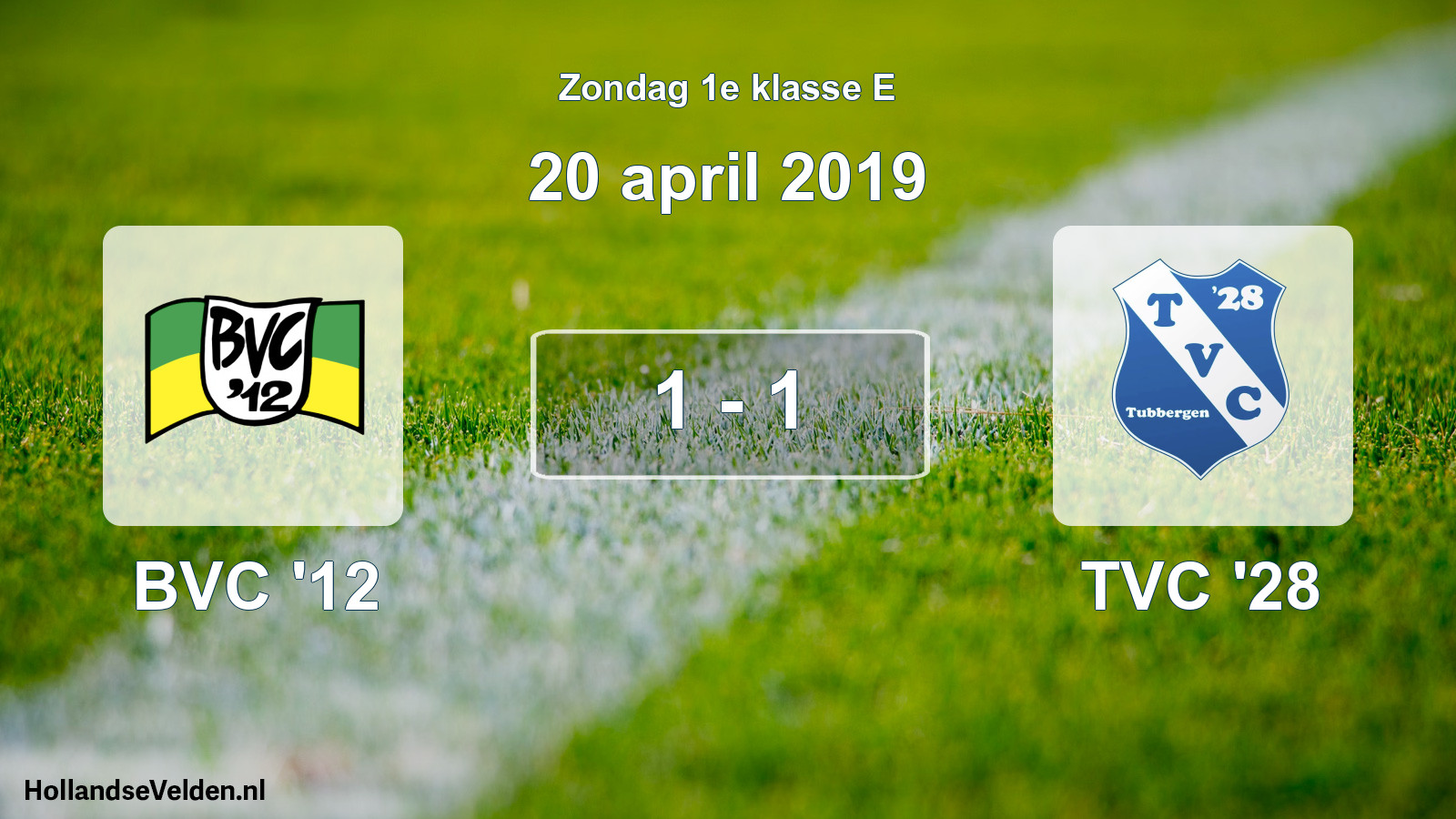 Total number of matches played: BVC '12 - TVC '28 1 - 1 (20 April 2019)