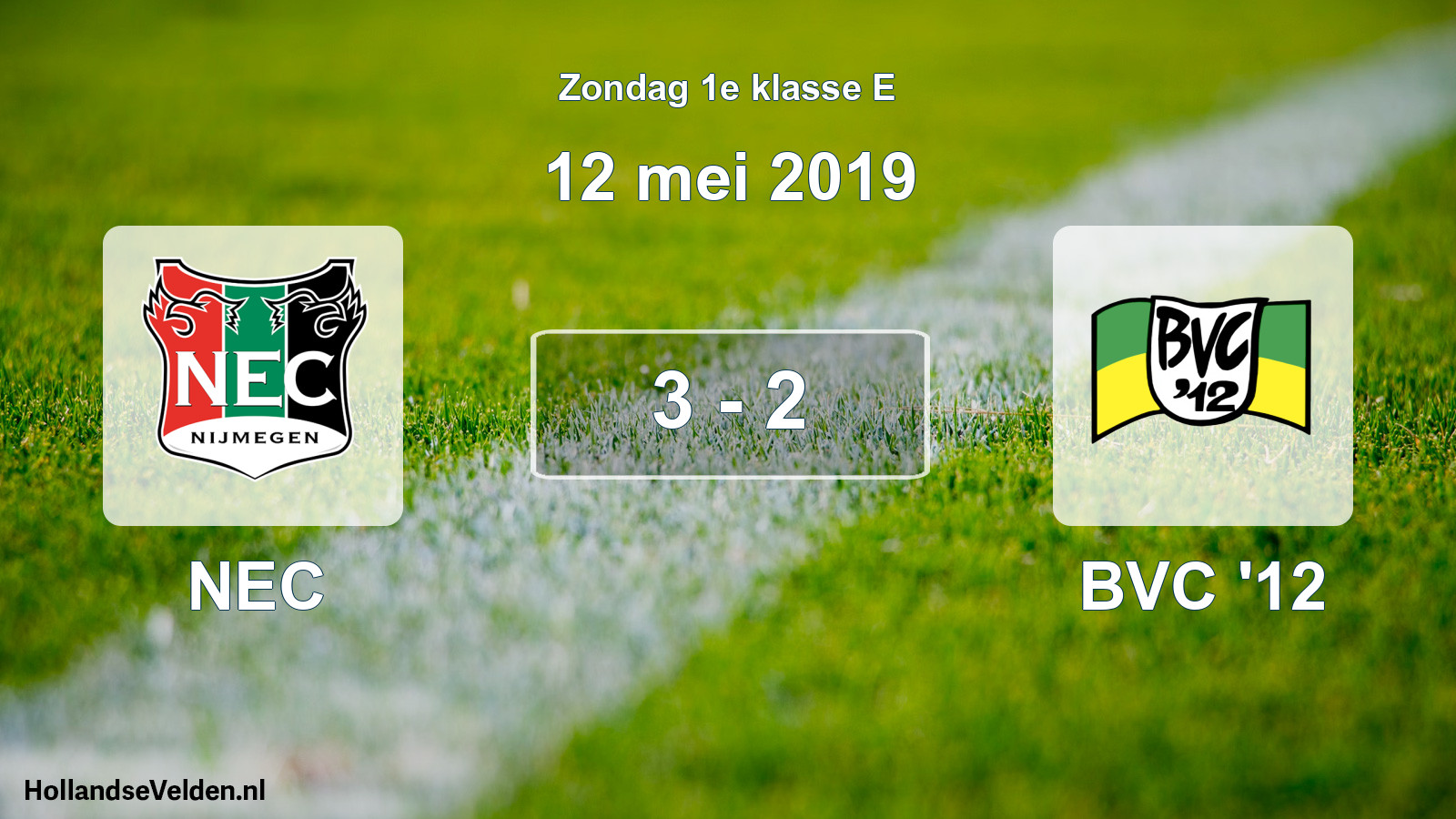 Total number of matches played: NEC - BVC '12 3 - 2 (12 May 2019)