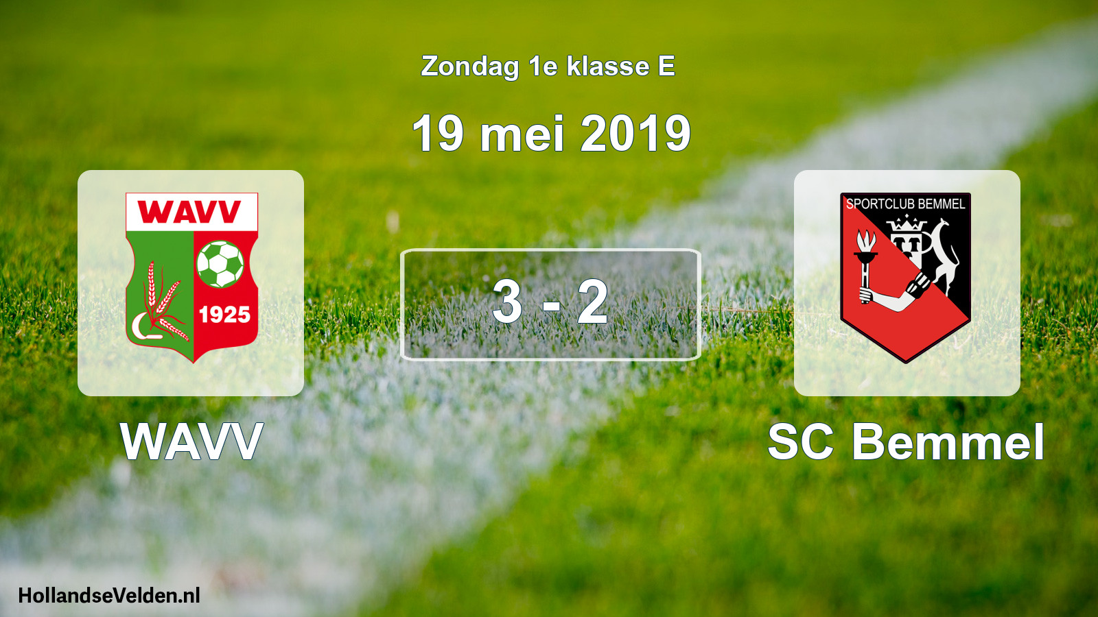 Total number of matches played: WAVV - SC Bemmel 3 - 2 (19 May 2019)