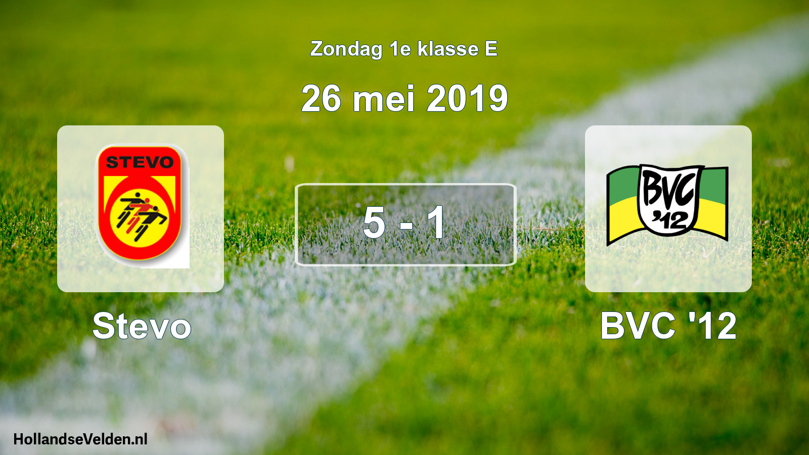 Total number of matches played: Stevo - BVC '12 5 - 1 (26 May 2019)