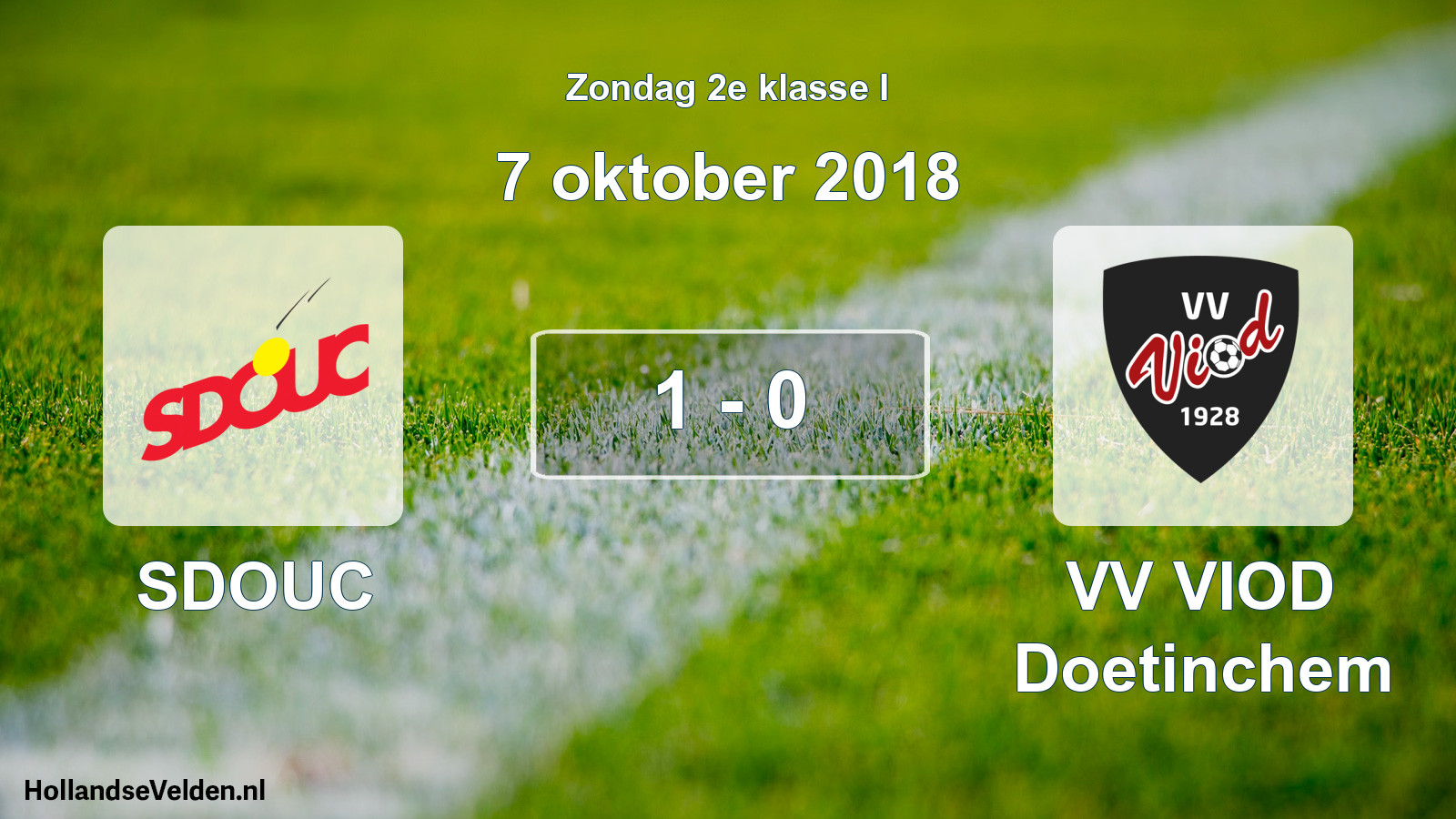 Total number of matches played: SDOUC - VV VIOD Doetinchem 1 - 0 (7 October 2018)