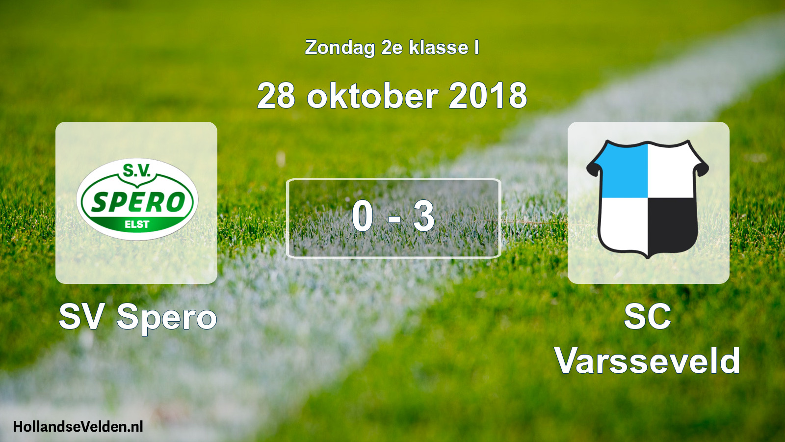 Total number of matches played: SV Spero - SC Varsseveld 0 - 3 (28 October 2018)