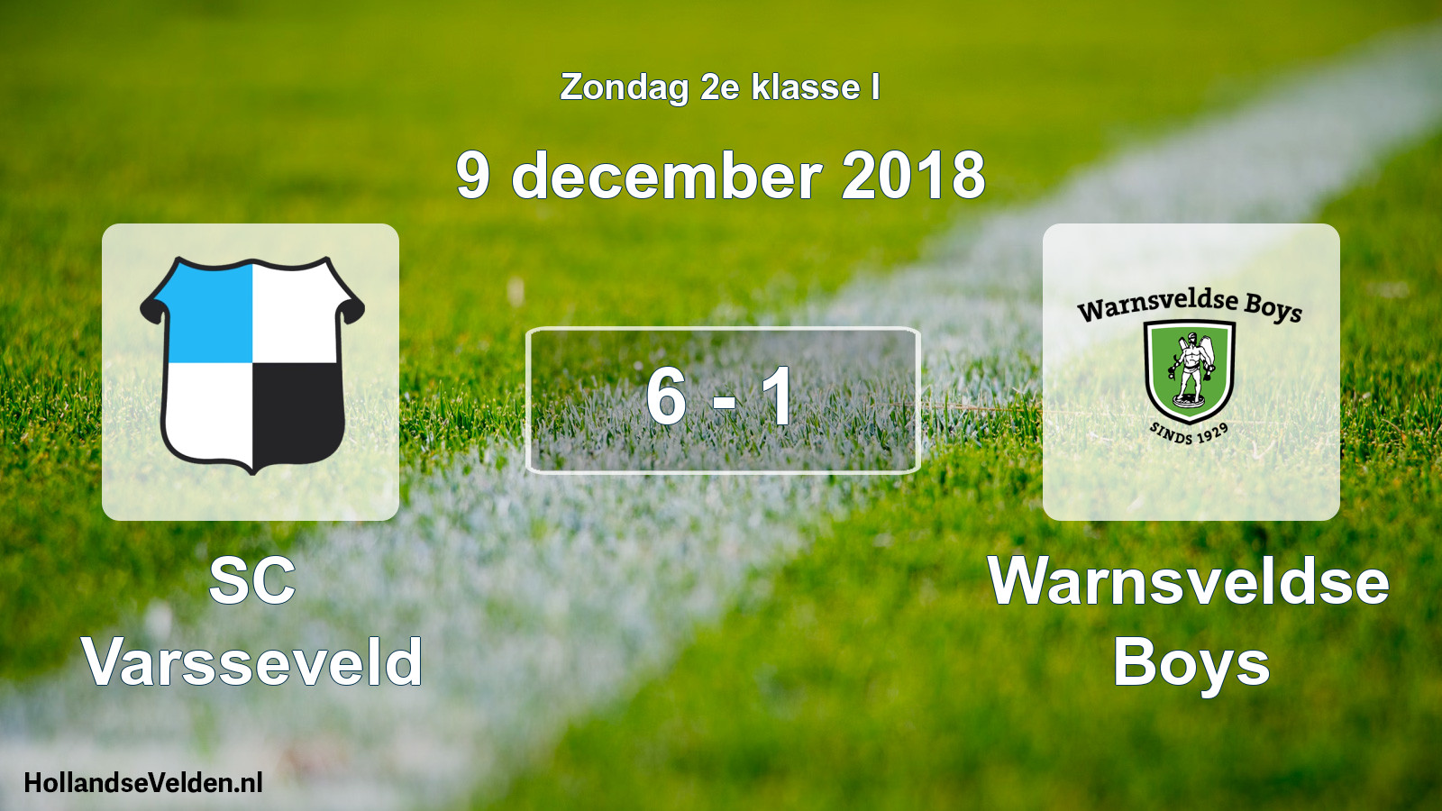 Total number of matches played: SC Varsseveld - Warnsveldse Boys 6 - 1 (9 December 2018)
