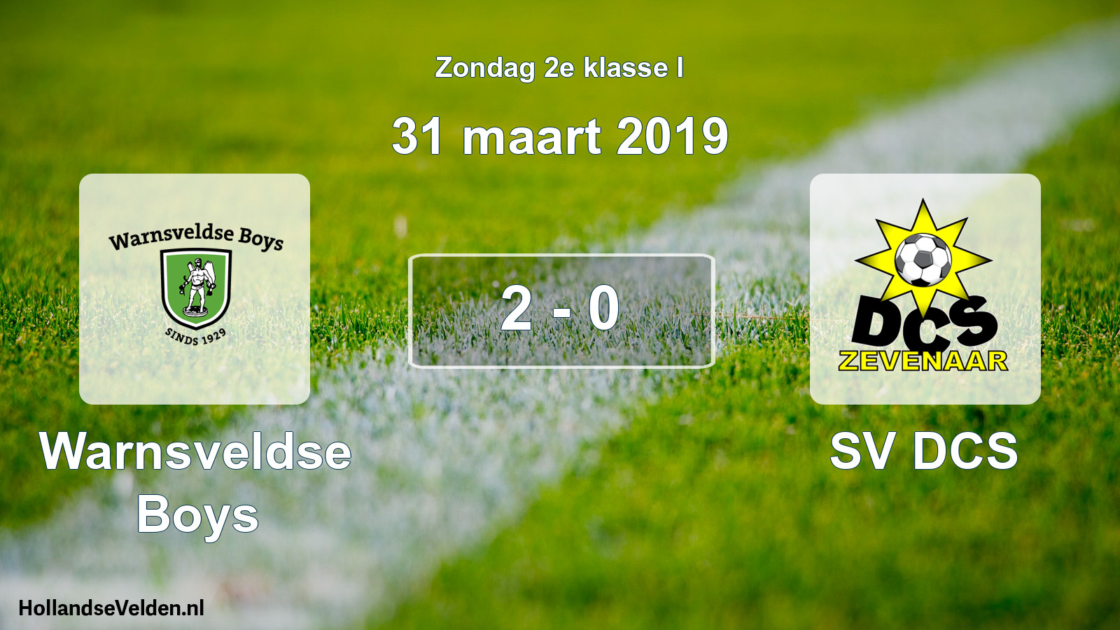 Total number of matches played: Warnsveldse Boys - SV DCS 2 - 0 (31 March 2019)