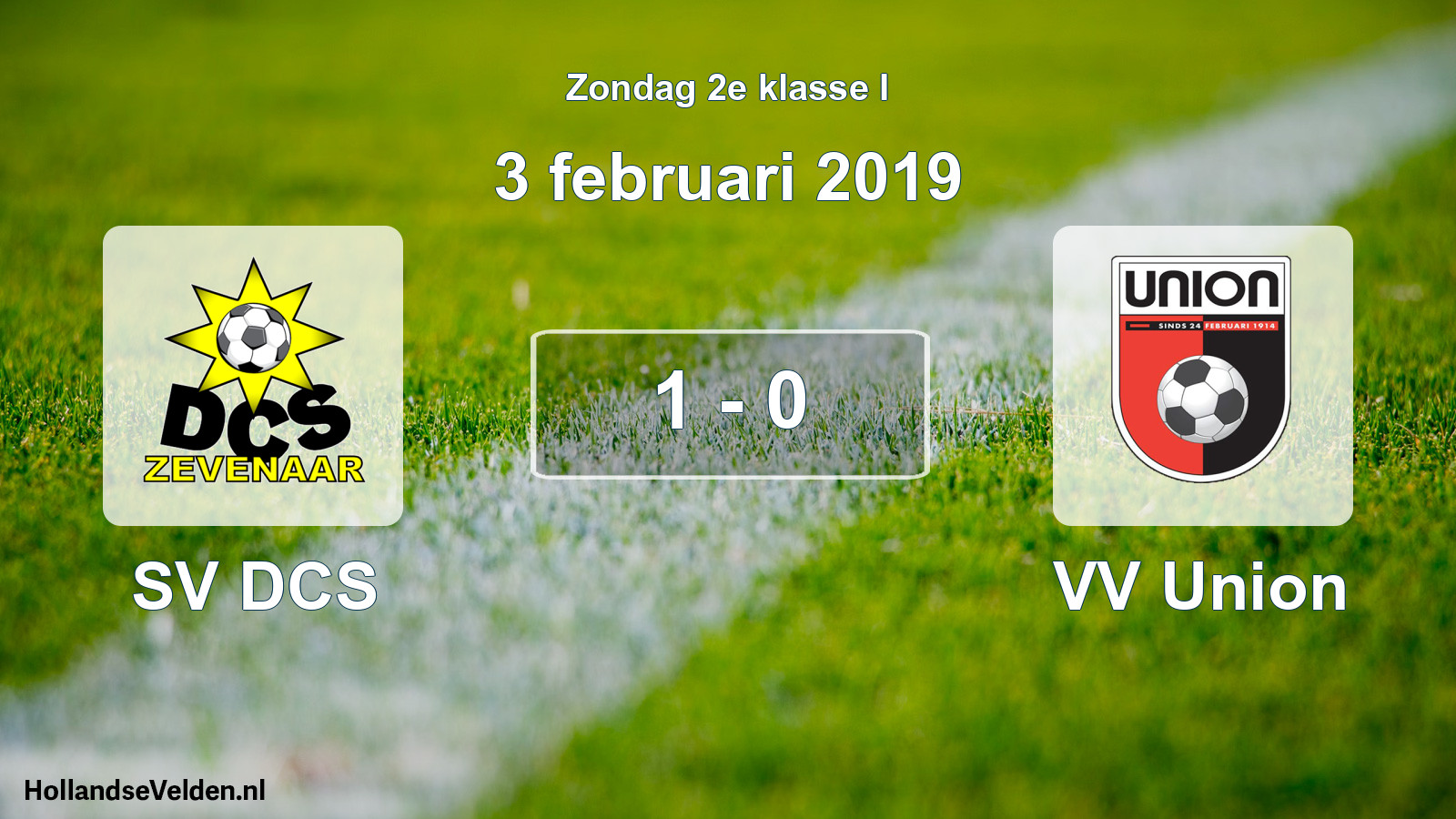 Total number of matches played: SV DCS - VV Union 1 - 0 (3 February 2019)