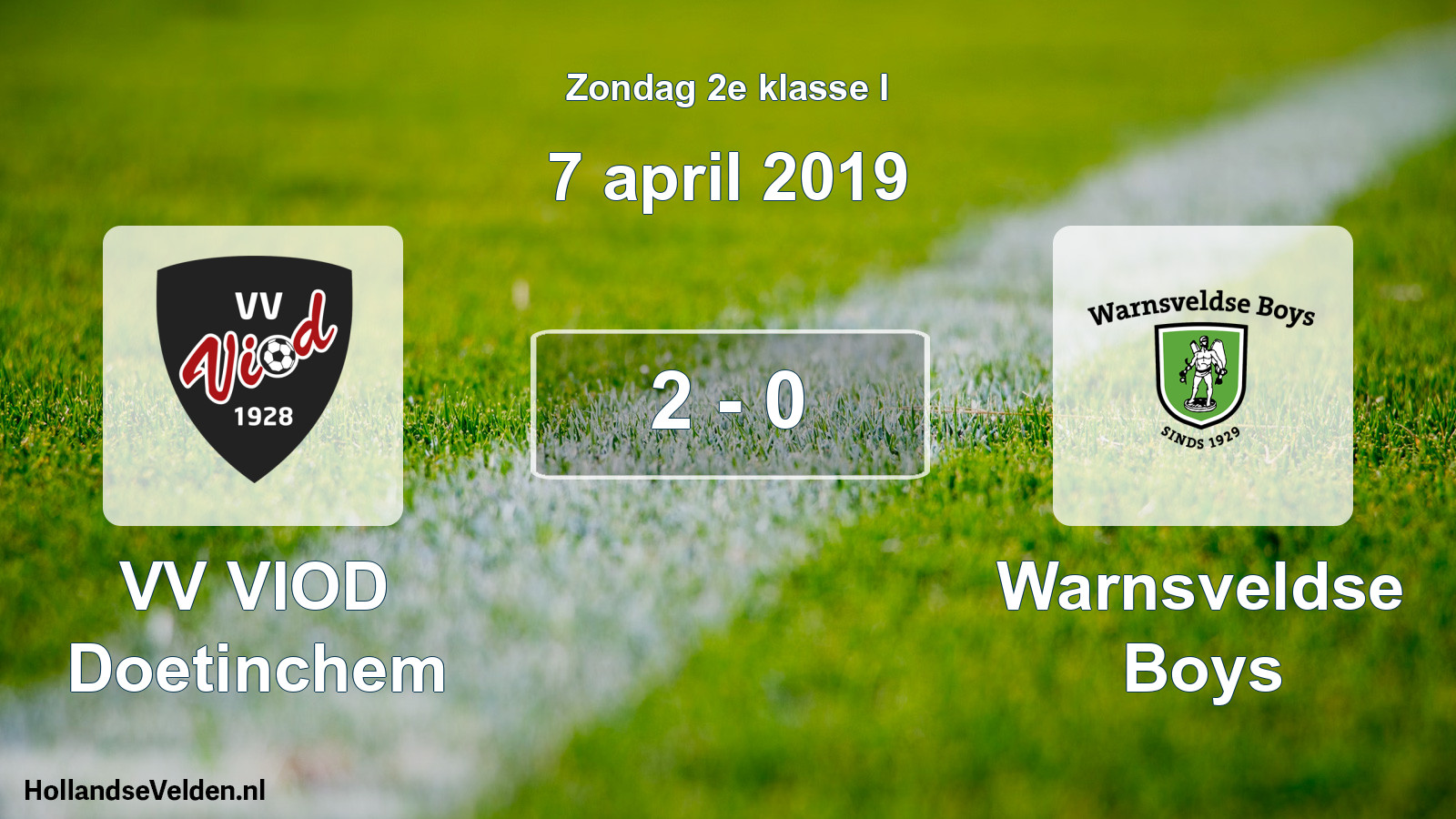 Total number of matches played: VV VIOD Doetinchem - Warnsveldse Boys 2 - 0 (7 April 2019)