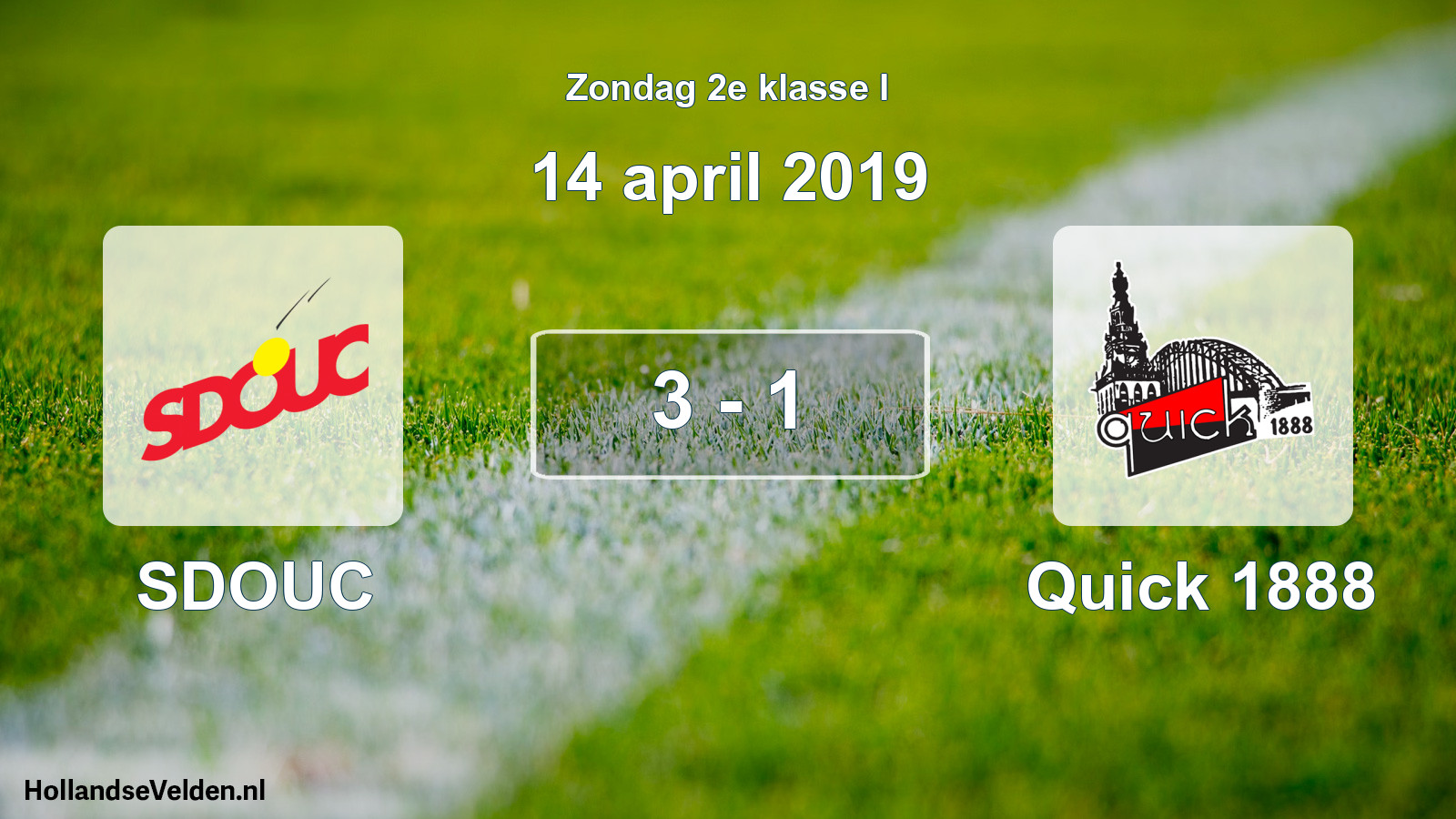 Total number of matches played: SDOUC - Quick 1888 3 - 1 (14 April 2019)