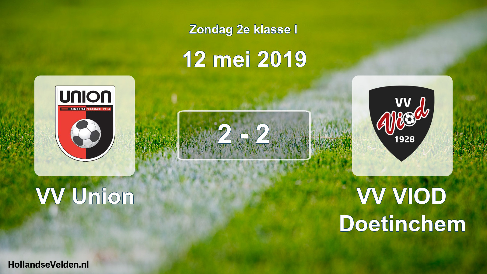 Total number of matches played: VV Union - VV VIOD Doetinchem 2 - 2 (12 May 2019)