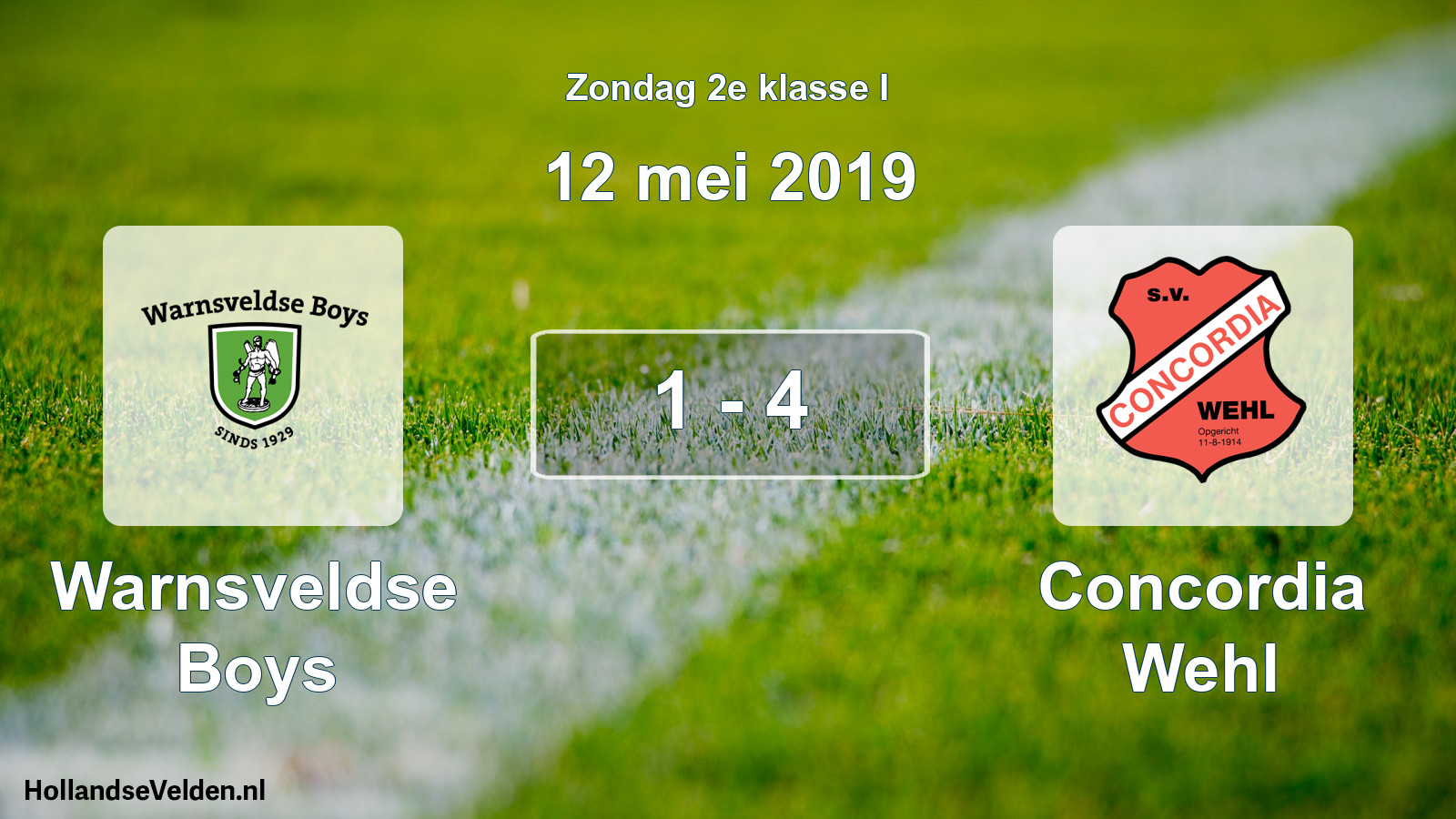 Total number of matches played: Warnsveldse Boys - Concordia Wehl 1 - 4 (12 May 2019)