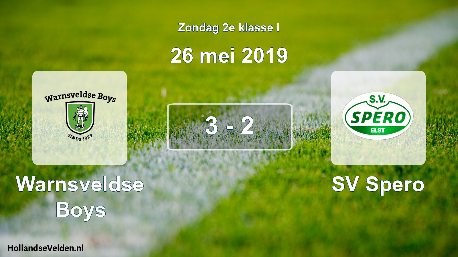 Total number of matches played: Warnsveldse Boys - SV Spero 3 - 2 (26 May 2019)