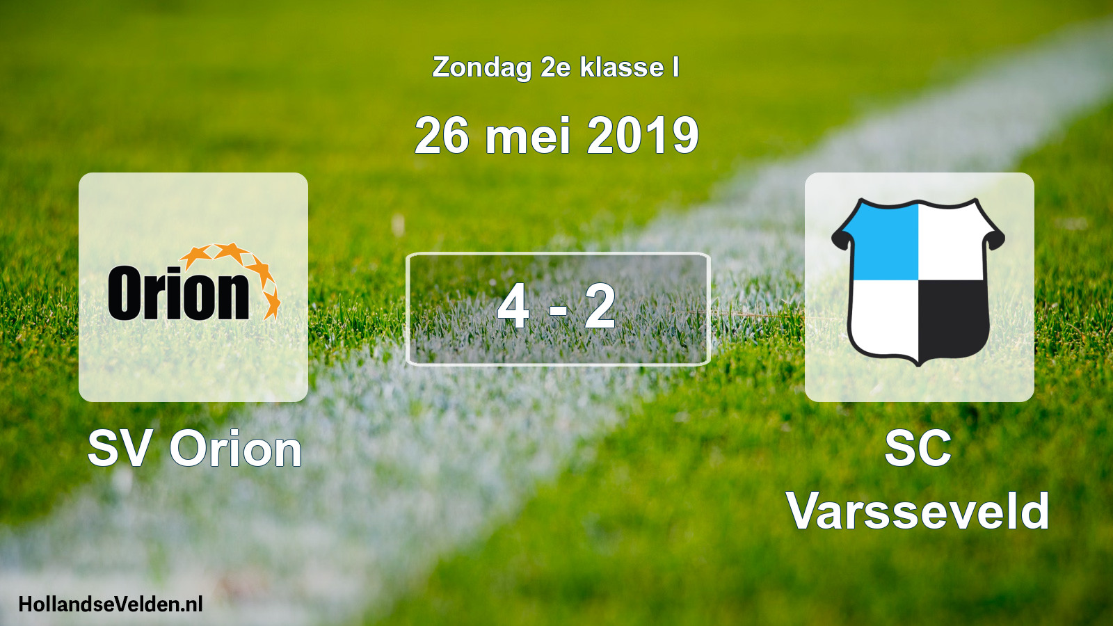 Total number of matches played: SV Orion - SC Varsseveld 4 - 2 (26 May 2019)