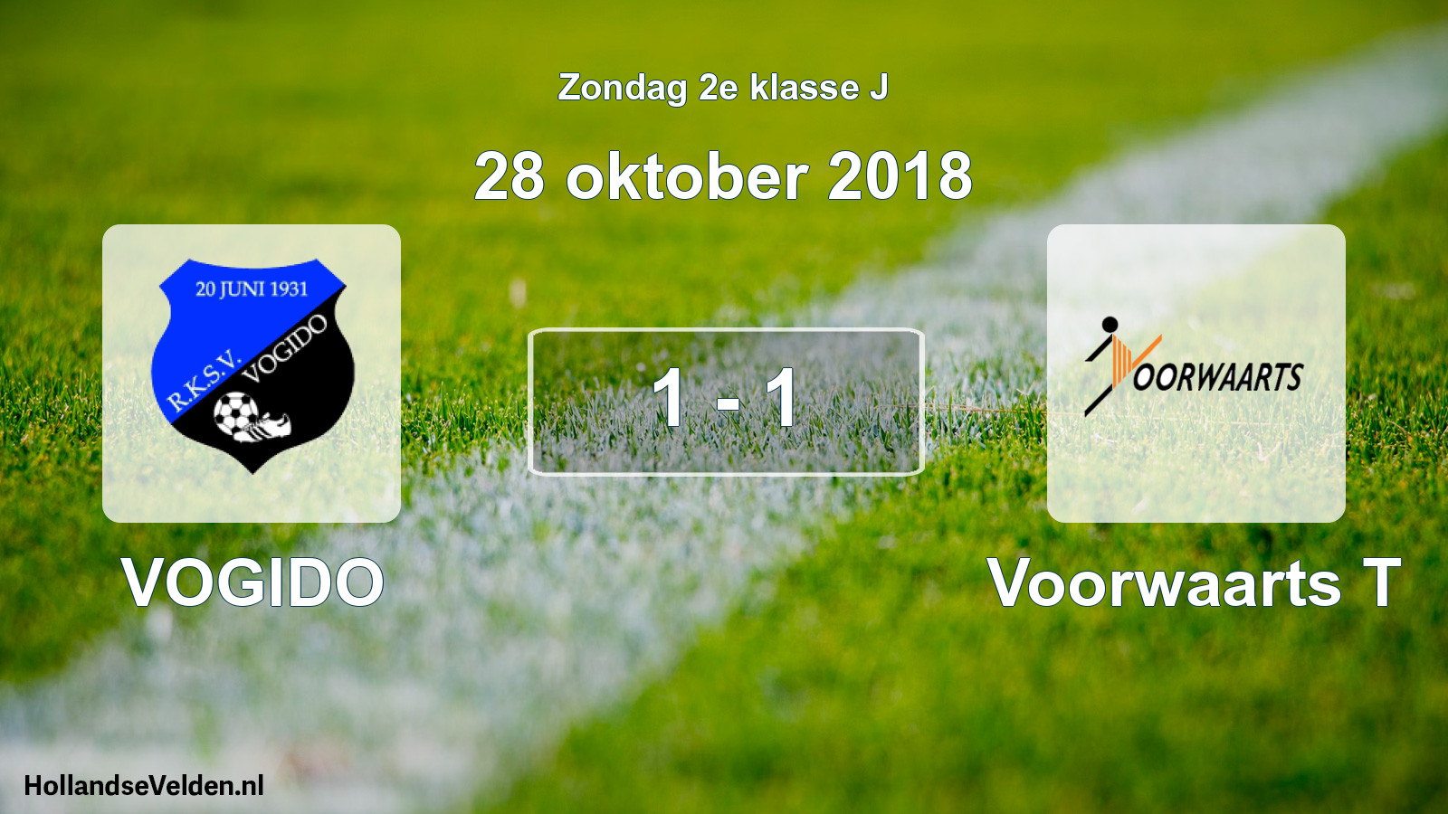 Total number of matches played: VOGIDO - Voorwaarts T 1 - 1 (28 October 2018)