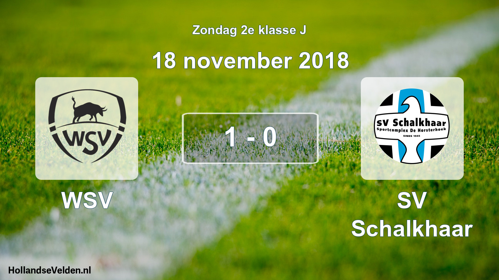 Total number of matches played: WSV - SV Schalkhaar 1 - 0 (18 November 2018)