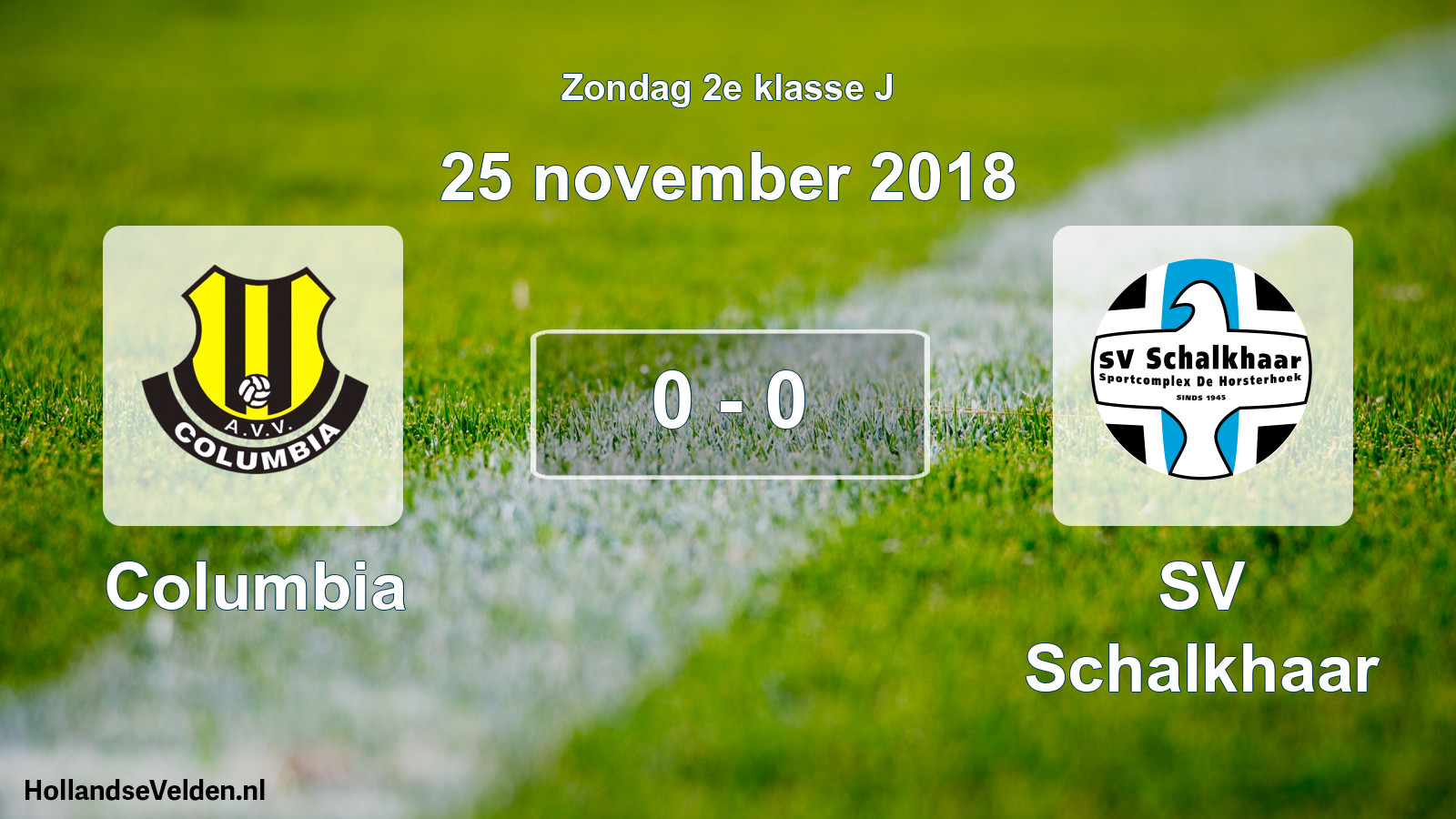 Total number of matches played: Columbia - SV Schalkhaar 0 - 0 (25 November 2018)