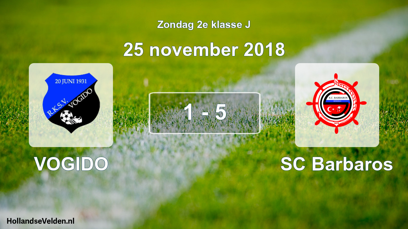 Total number of matches played: VOGIDO - SC Barbaros 1 - 5 (25 November 2018)