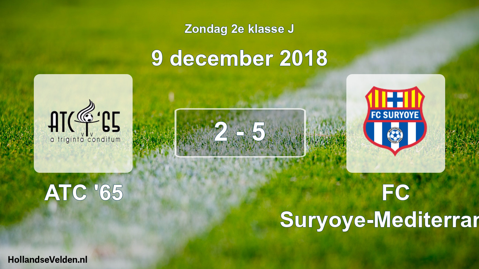 Total number of matches played: ATC '65 - FC Suryoye-Mediterraneo 2 - 5 (9 December 2018)