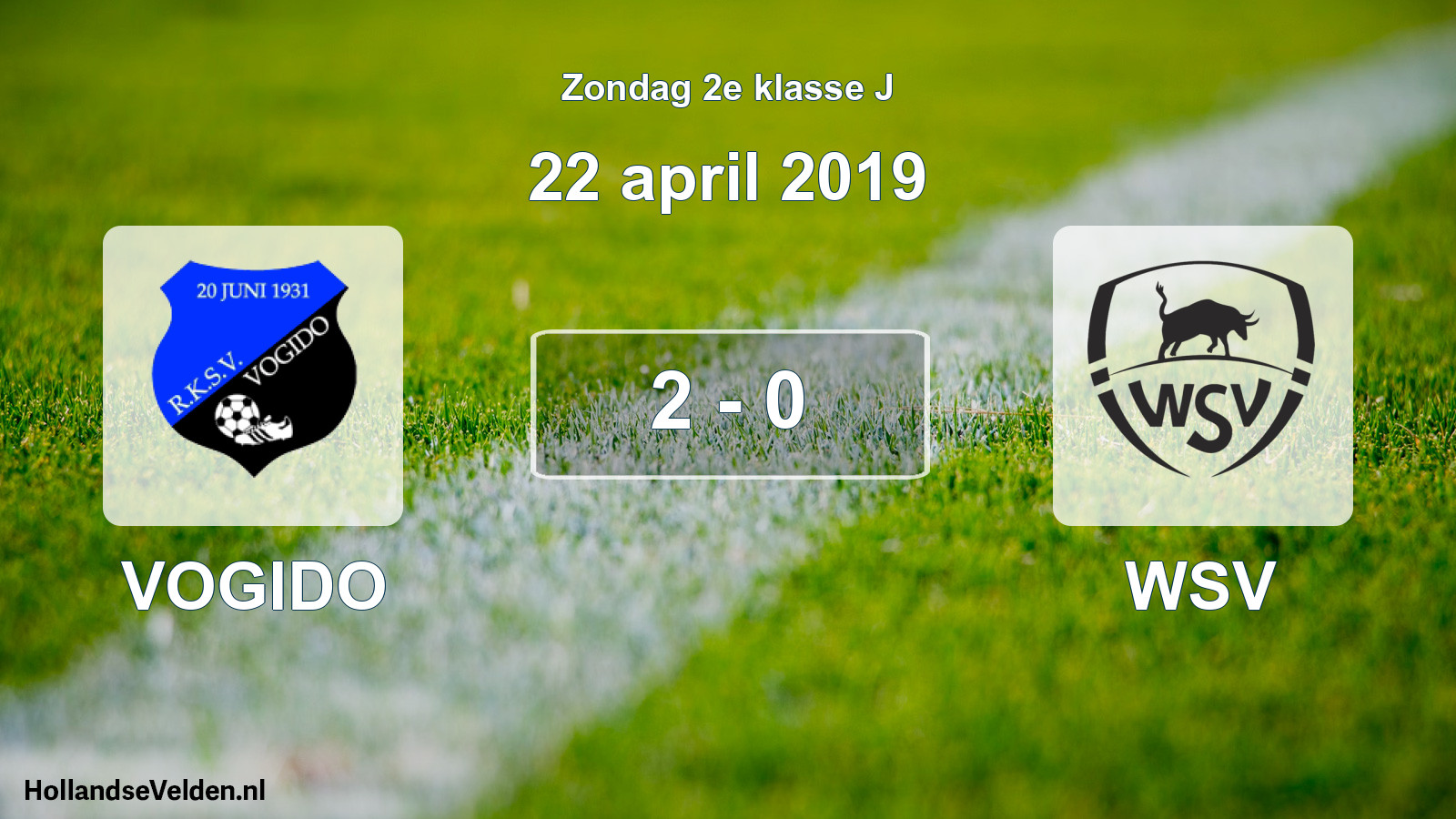 Total number of matches played: VOGIDO - WSV 2 - 0 (22 April 2019)