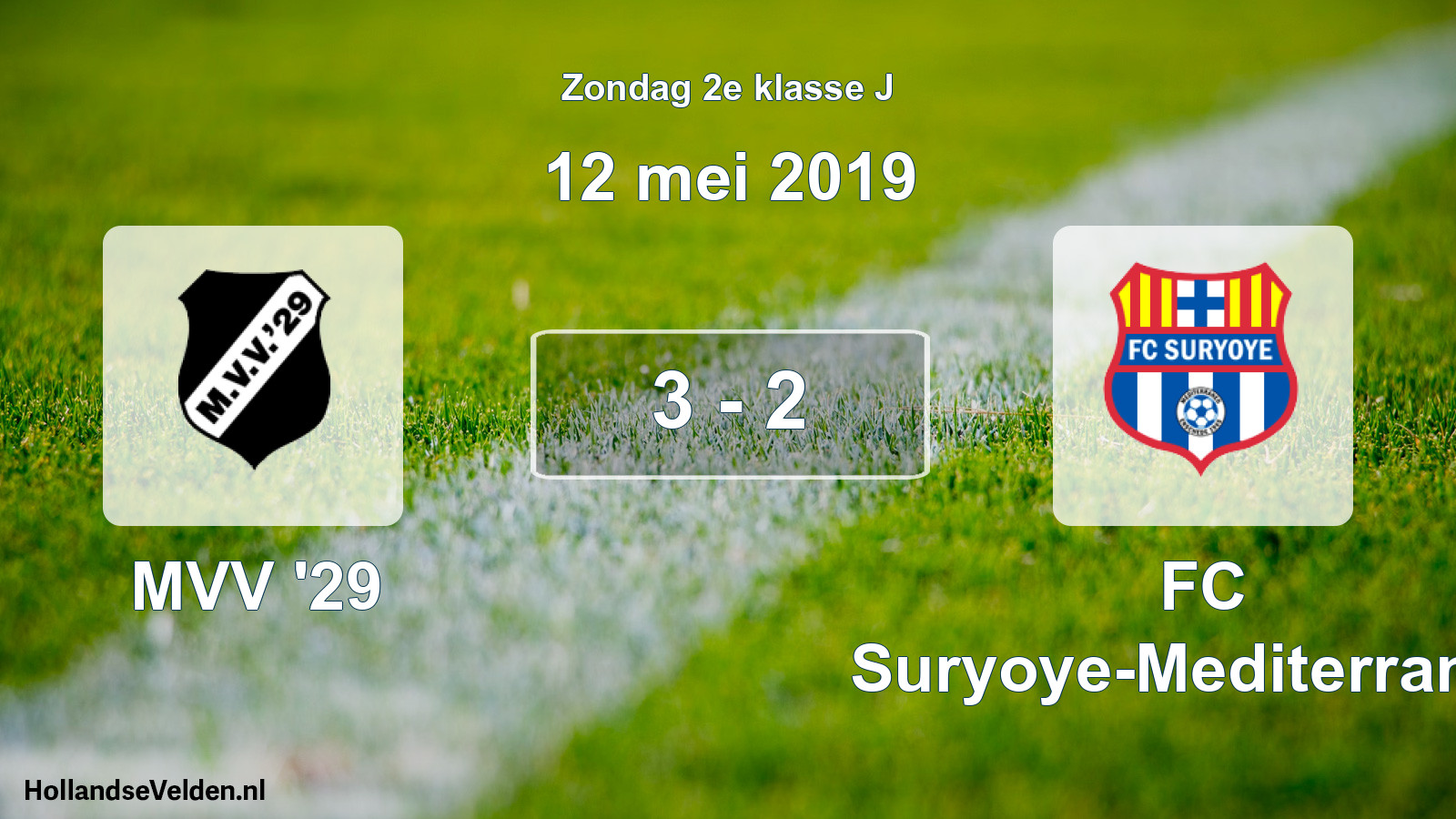 Total number of matches played: MVV '29 - FC Suryoye-Mediterraneo 3 - 2 (12 May 2019)