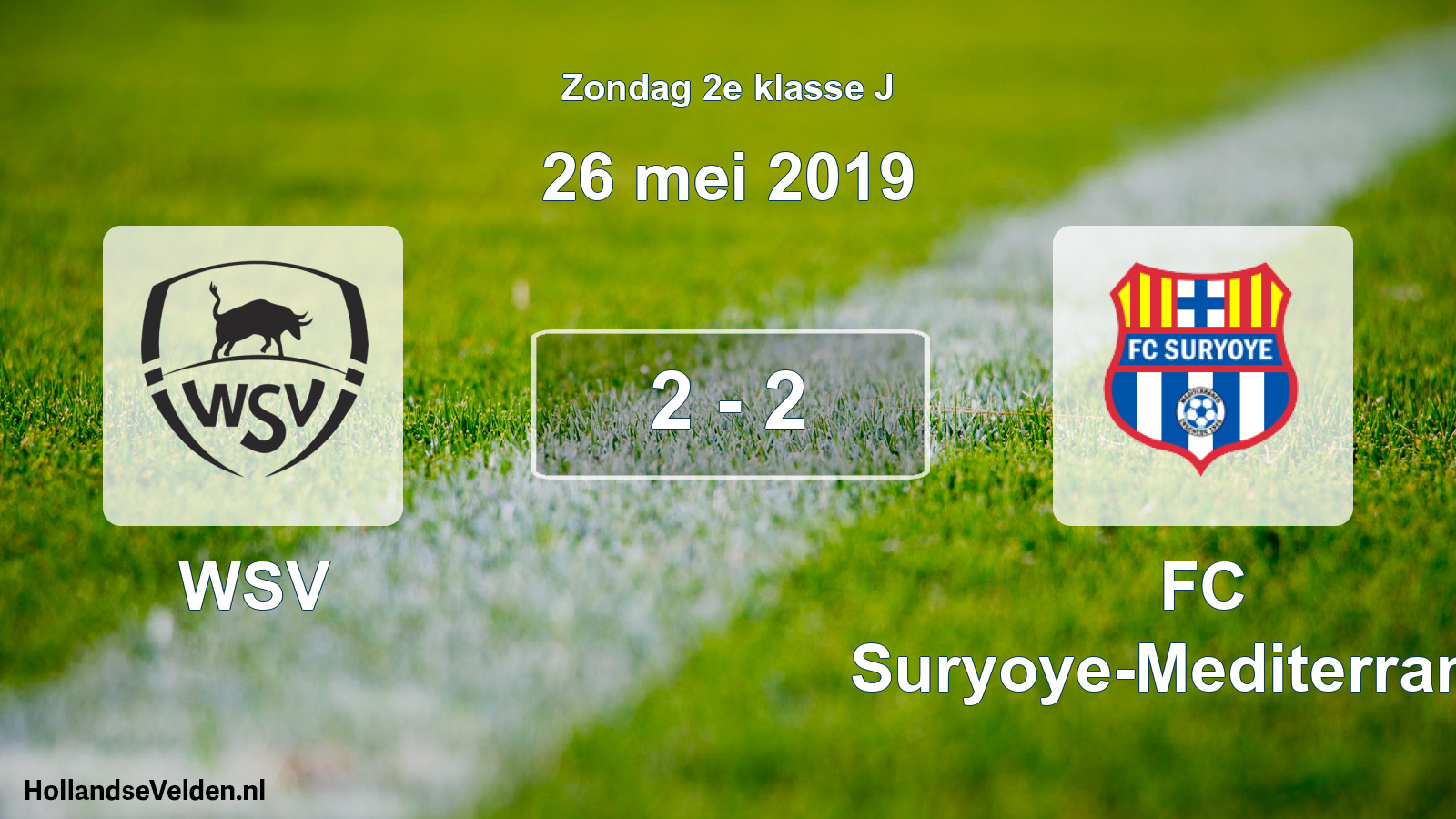 Total number of matches played: WSV - FC Suryoye-Mediterraneo 2 - 2 (26 May 2019)