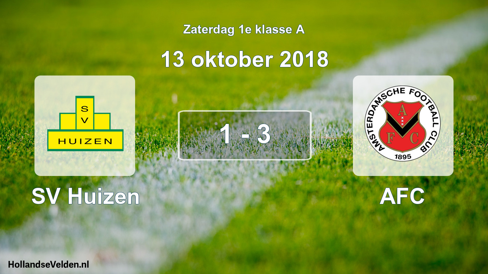 Total number of matches played: SV Huizen - AFC 1 - 3 (13 October 2018)
