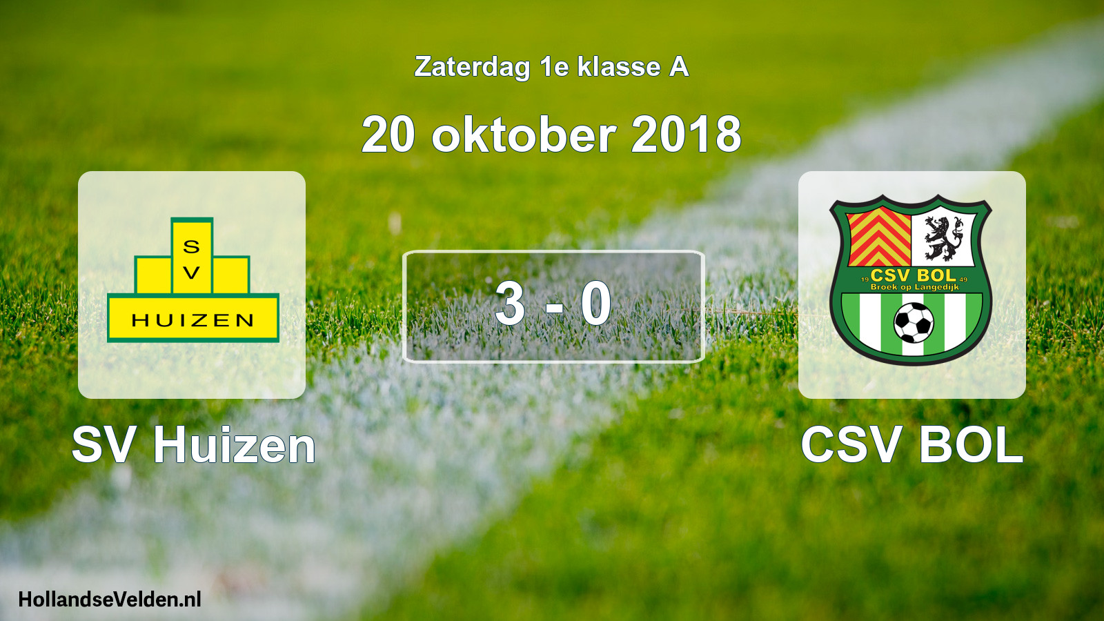 Total number of matches played: SV Huizen - CSV BOL 3 - 0 (20 October 2018)