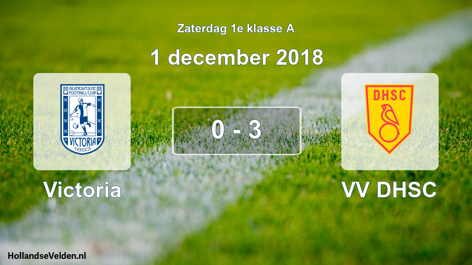Total number of matches played: Victoria - VV DHSC 0 - 3 (1 December 2018)