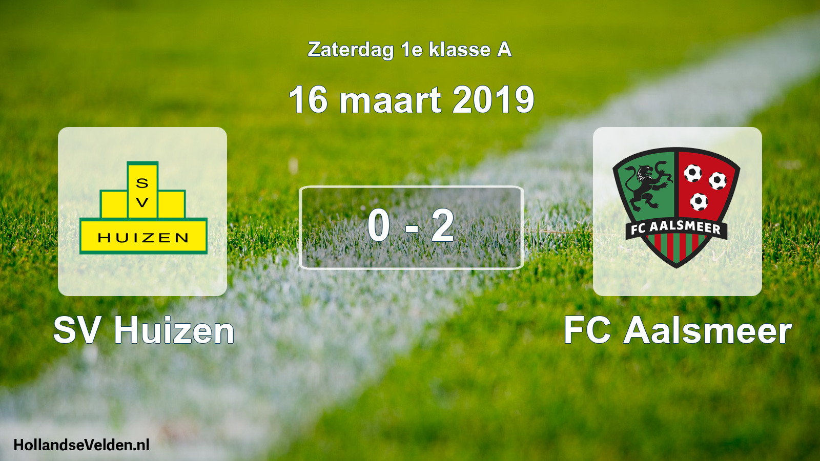 Total number of matches played: SV Huizen - FC Aalsmeer 0 - 2 (16 March 2019)