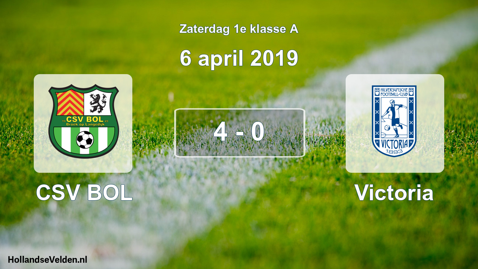 Total number of matches played: CSV BOL - Victoria 4 - 0 (6 April 2019)