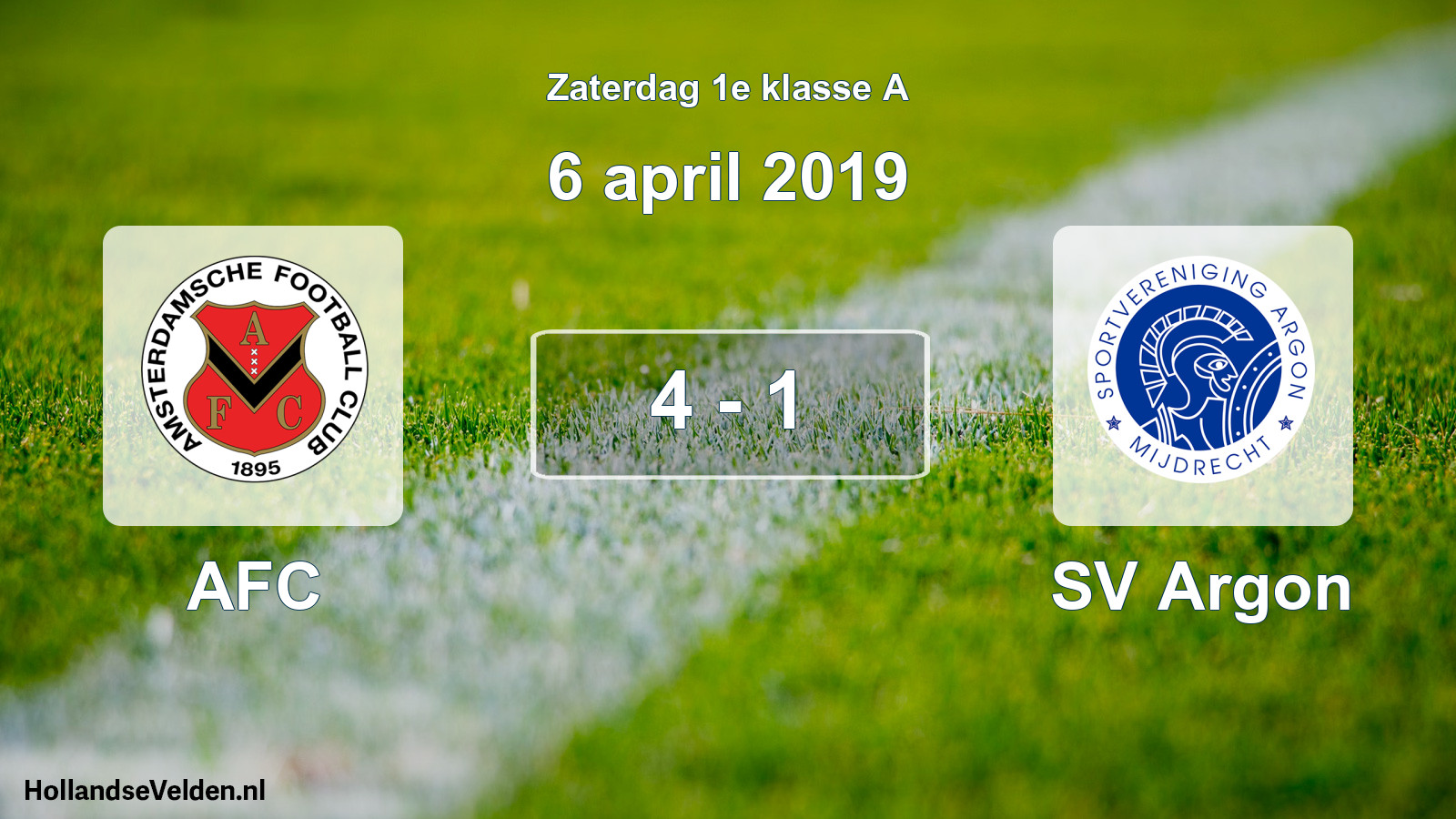 Total number of matches played: AFC - SV Argon 4 - 1 (6 April 2019)