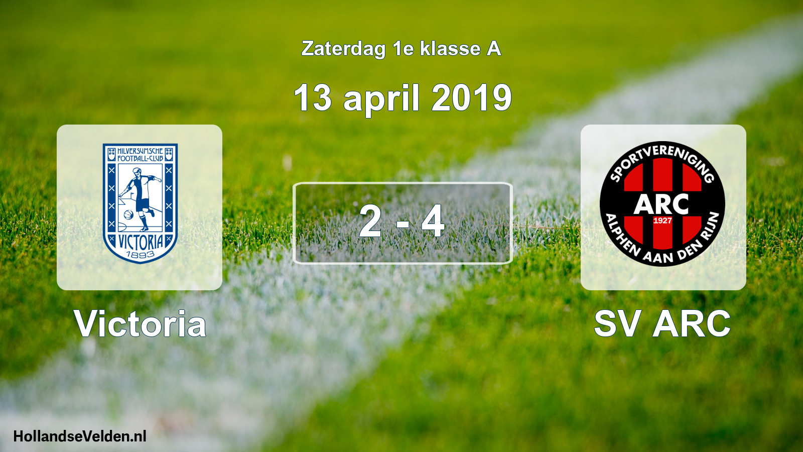 Total number of matches played: Victoria - SV ARC 2 - 4 (13 April 2019)
