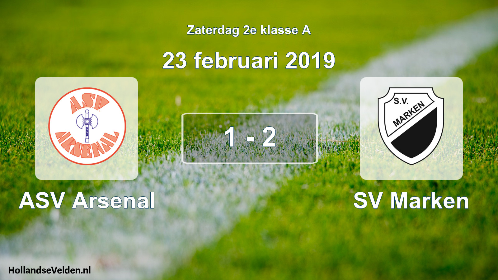 Total number of matches played: ASV Arsenal - SV Marken 1 - 2 (23 February 2019)