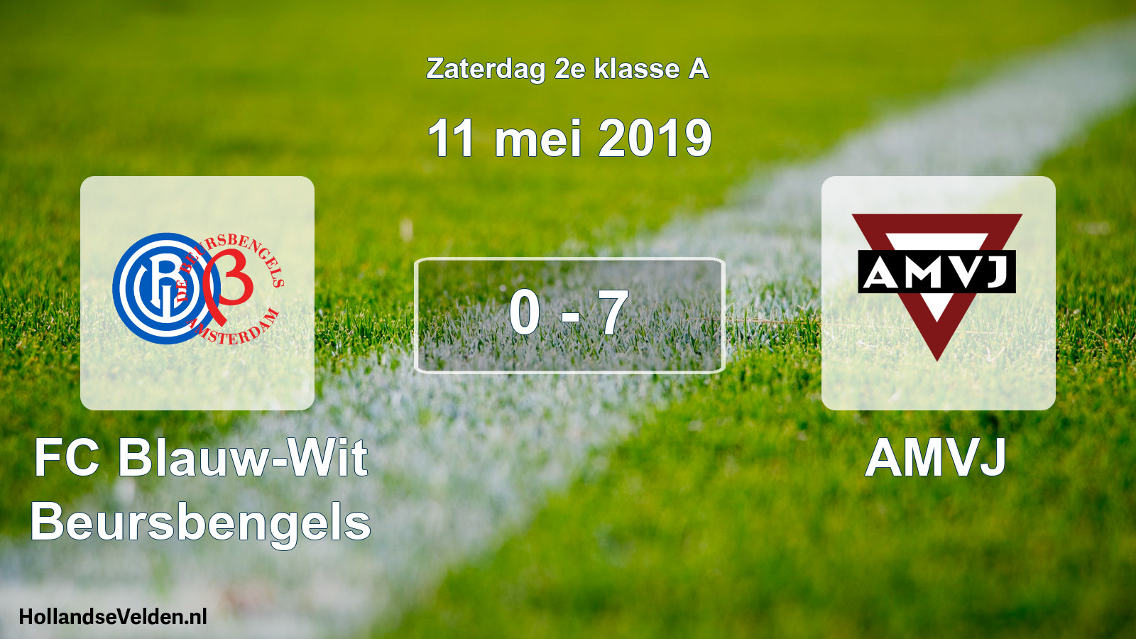 Total number of matches played: FC Blauw-Wit Beursbengels - AMVJ 0 - 7 (11 May 2019)