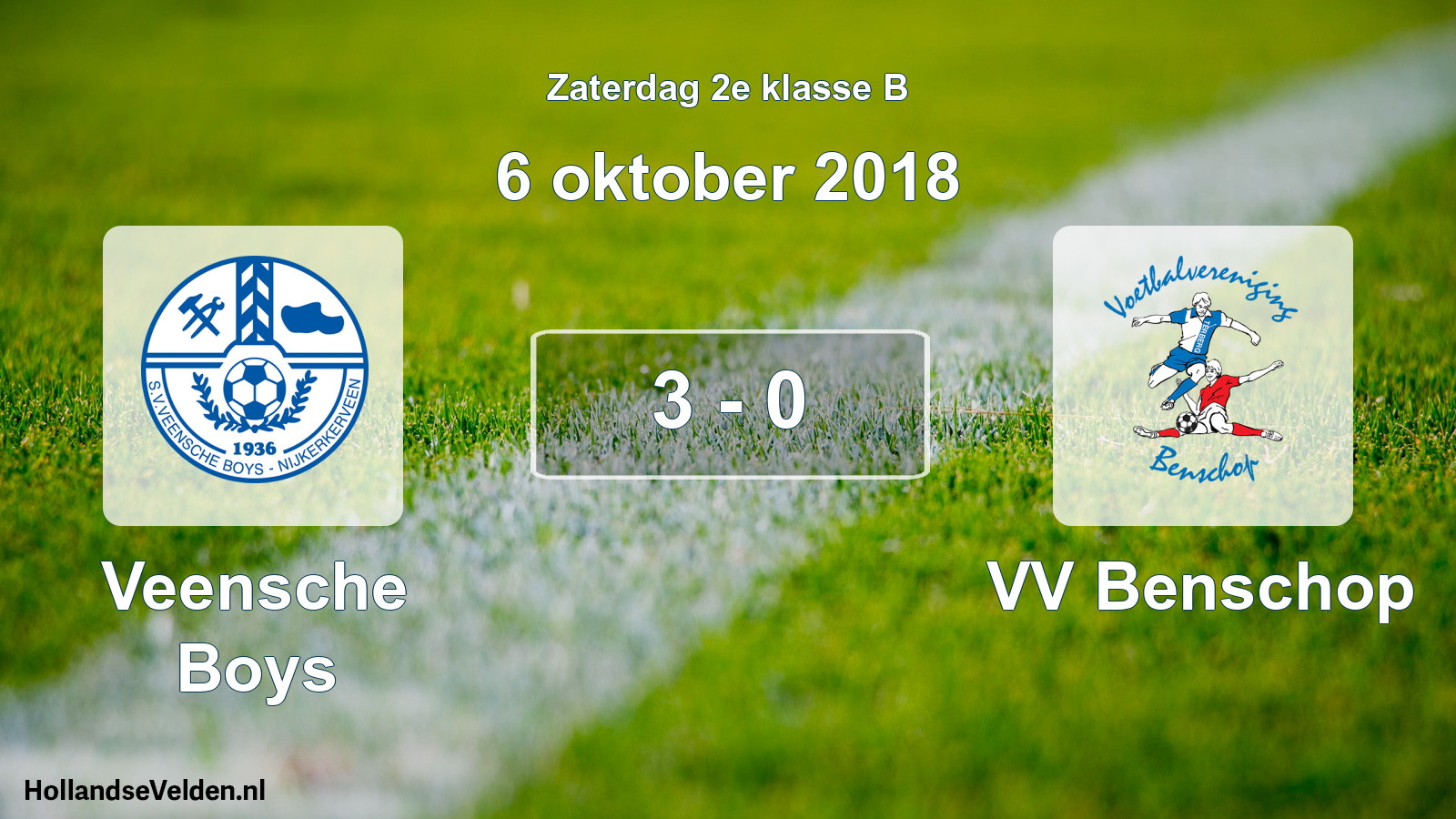 Total number of matches played: Veensche Boys - VV Benschop 3 - 0 (6 October 2018)