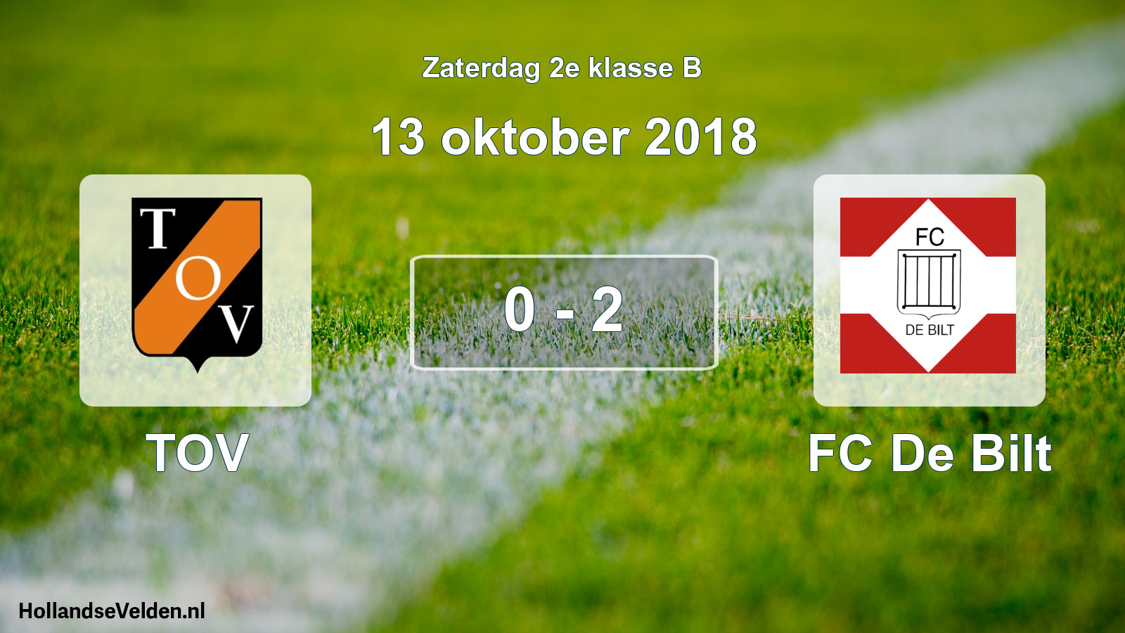Total number of matches played: TOV - FC De Bilt 0 - 2 (13 October 2018)