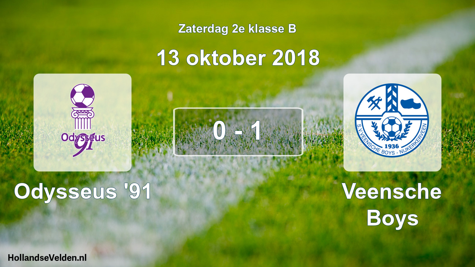 Total number of matches played: Odysseus '91 - Veensche Boys 0 - 1 (13 October 2018)