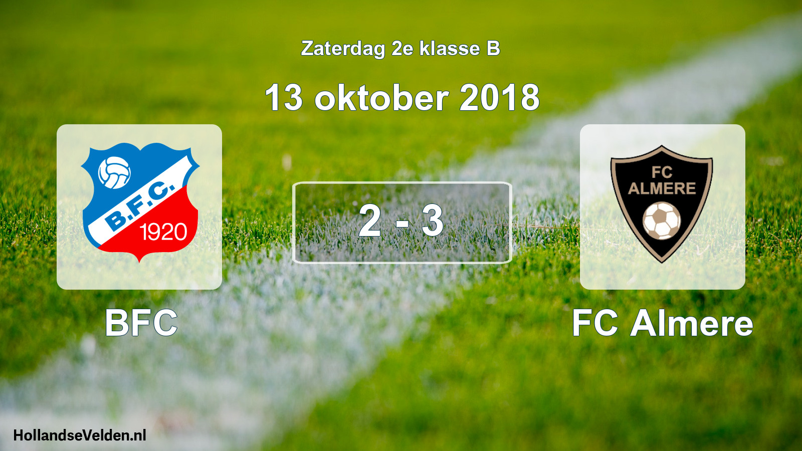 Total number of matches played: BFC - FC Almere 2 - 3 (13 October 2018)