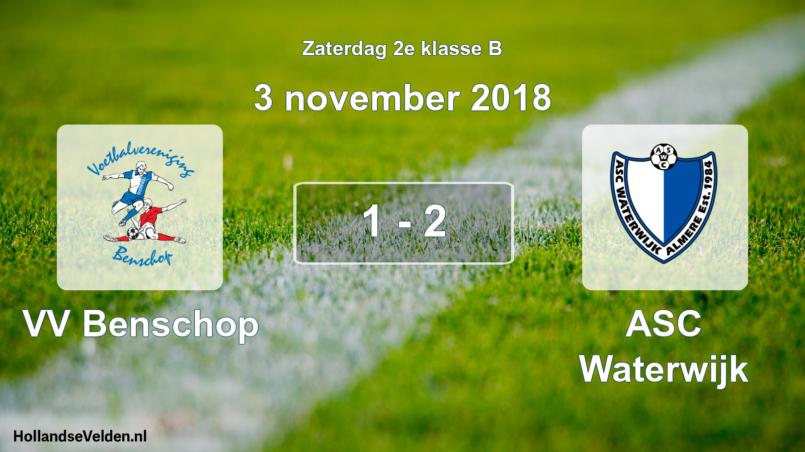 Total number of matches played: VV Benschop - ASC Waterwijk 1 - 2 (3 November 2018)