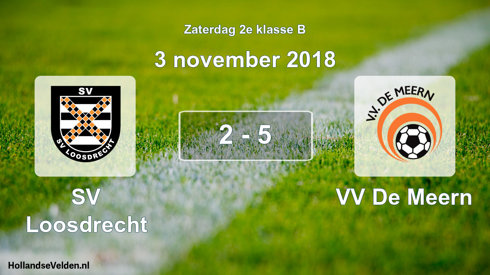 Total number of matches played: SV Loosdrecht - VV De Meern 2 - 5 (3 November 2018)