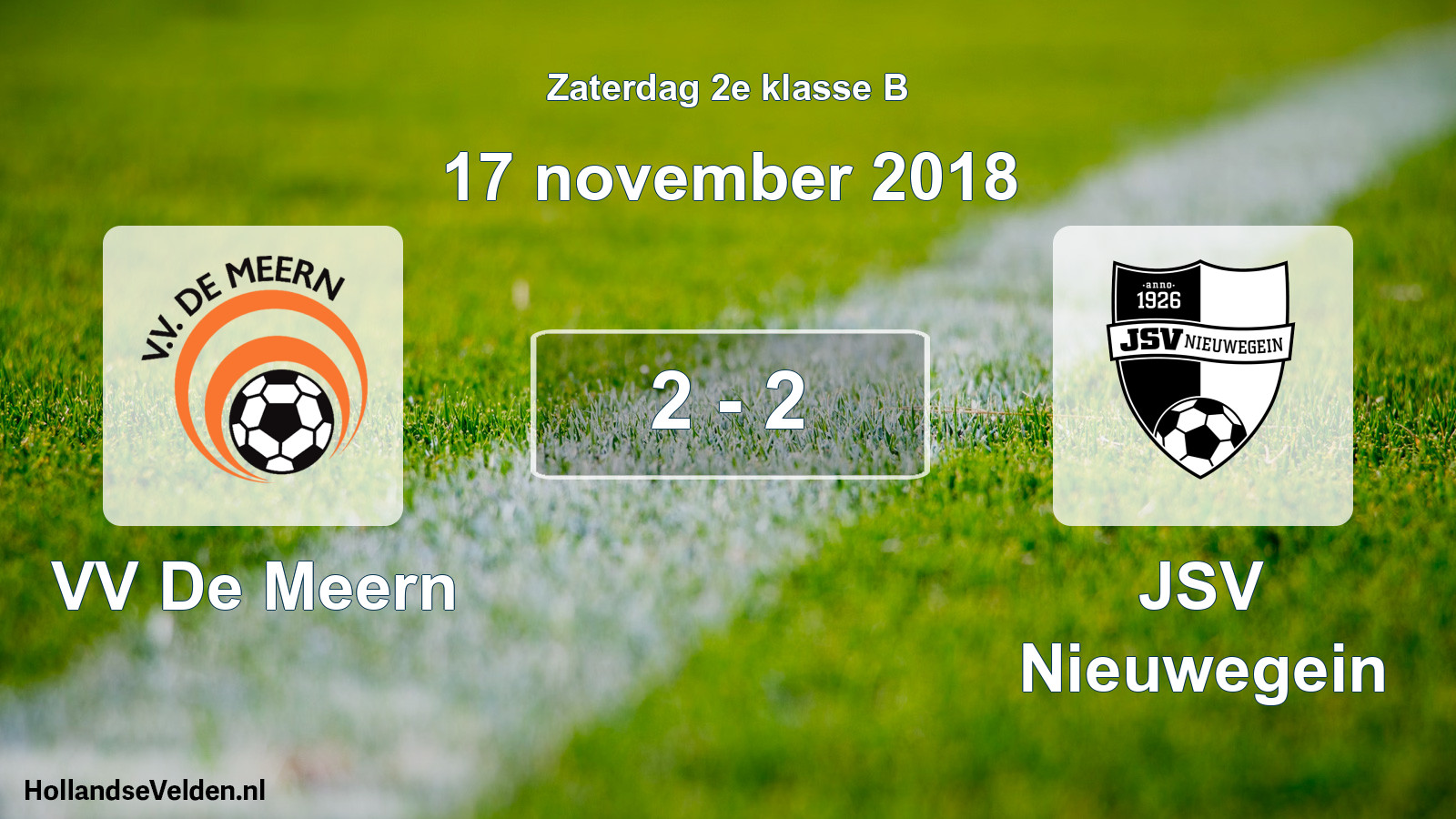 Total number of matches played: VV De Meern - JSV Nieuwegein 2 - 2 (17 November 2018)