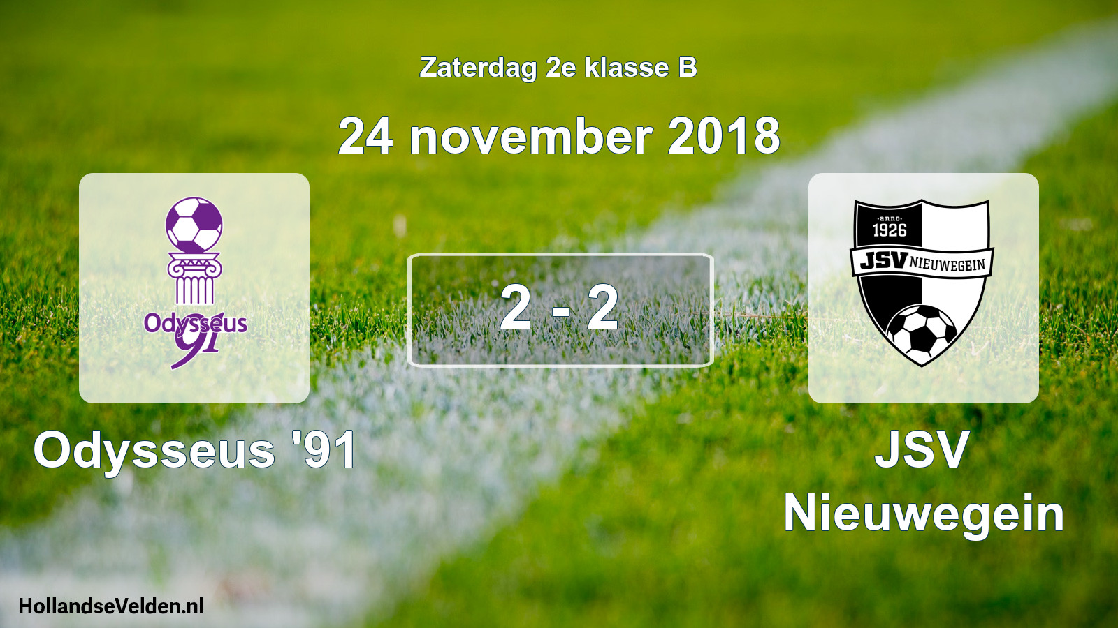 Total number of matches played: Odysseus '91 - JSV Nieuwegein 2 - 2 (24 November 2018)