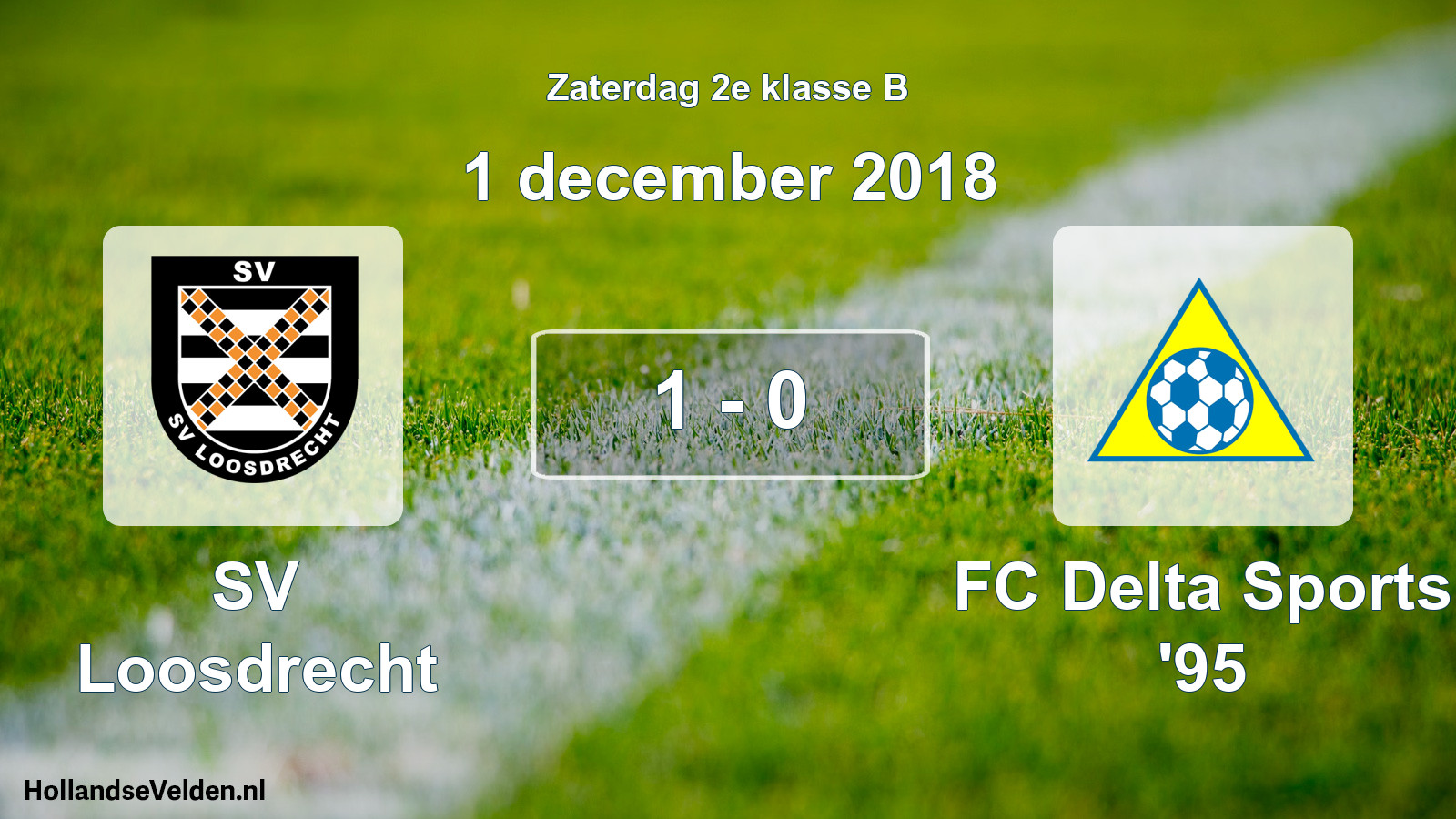Total number of matches played: SV Loosdrecht - FC Delta Sports '95 1 - 0 (1 December 2018)