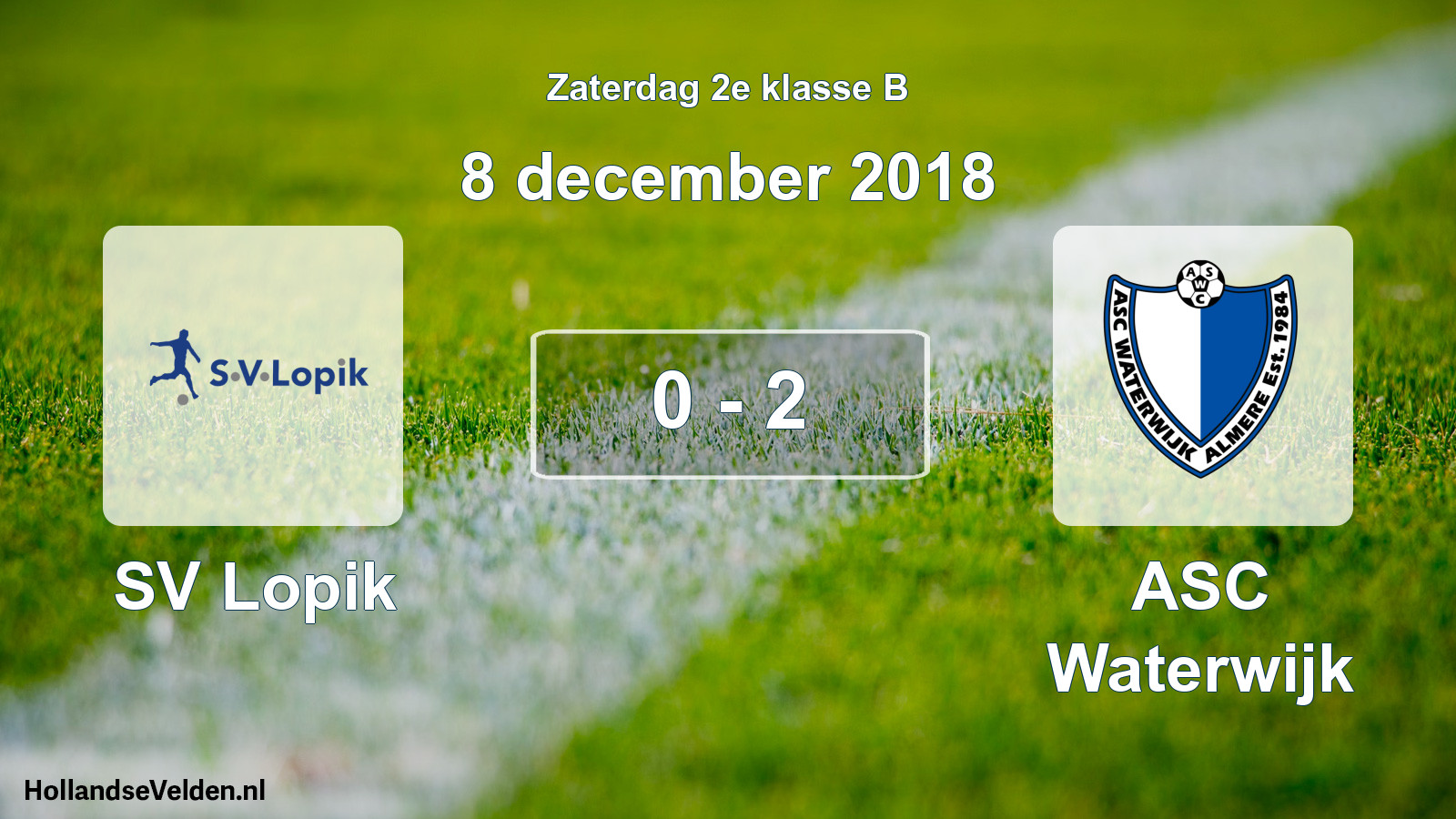 Total number of matches played: SV Lopik - ASC Waterwijk 0 - 2 (8 December 2018)