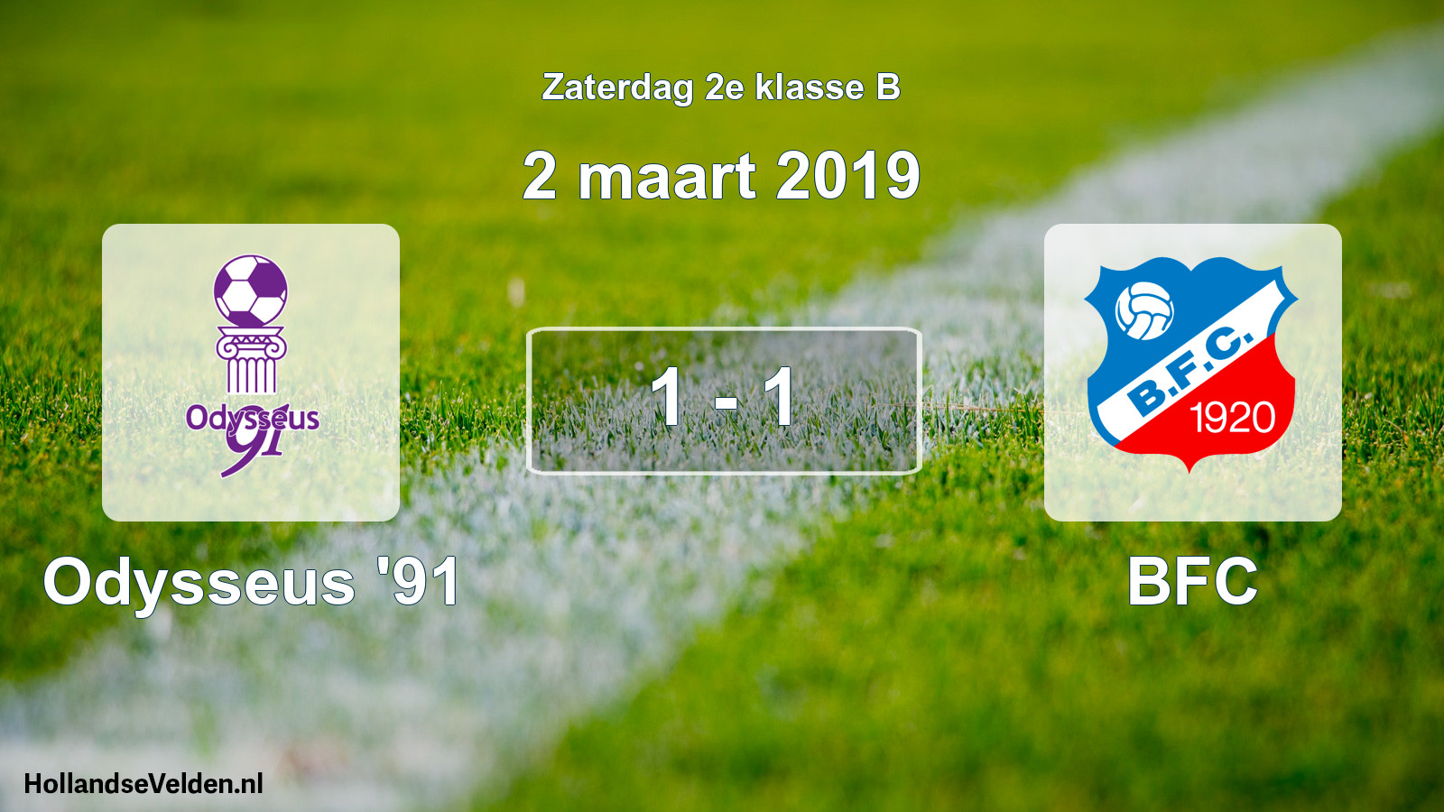 Total number of matches played: Odysseus '91 - BFC 1 - 1 (2 March 2019)