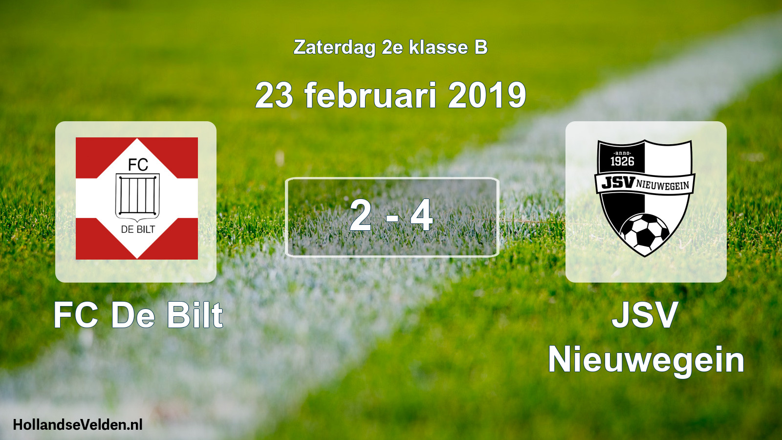 Total number of matches played: FC De Bilt - JSV Nieuwegein 2 - 4 (23 February 2019)