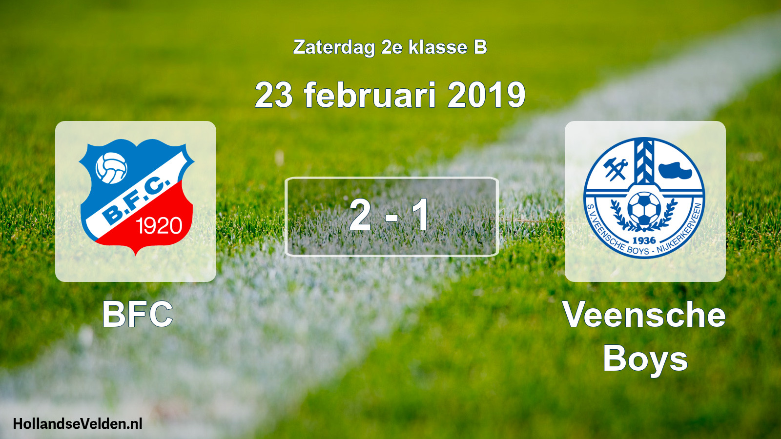 Total number of matches played: BFC - Veensche Boys 2 - 1 (23 February 2019)