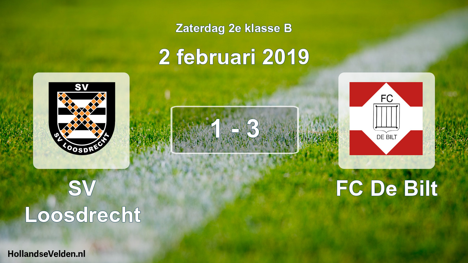 Total number of matches played: SV Loosdrecht - FC De Bilt 1 - 3 (2 February 2019)