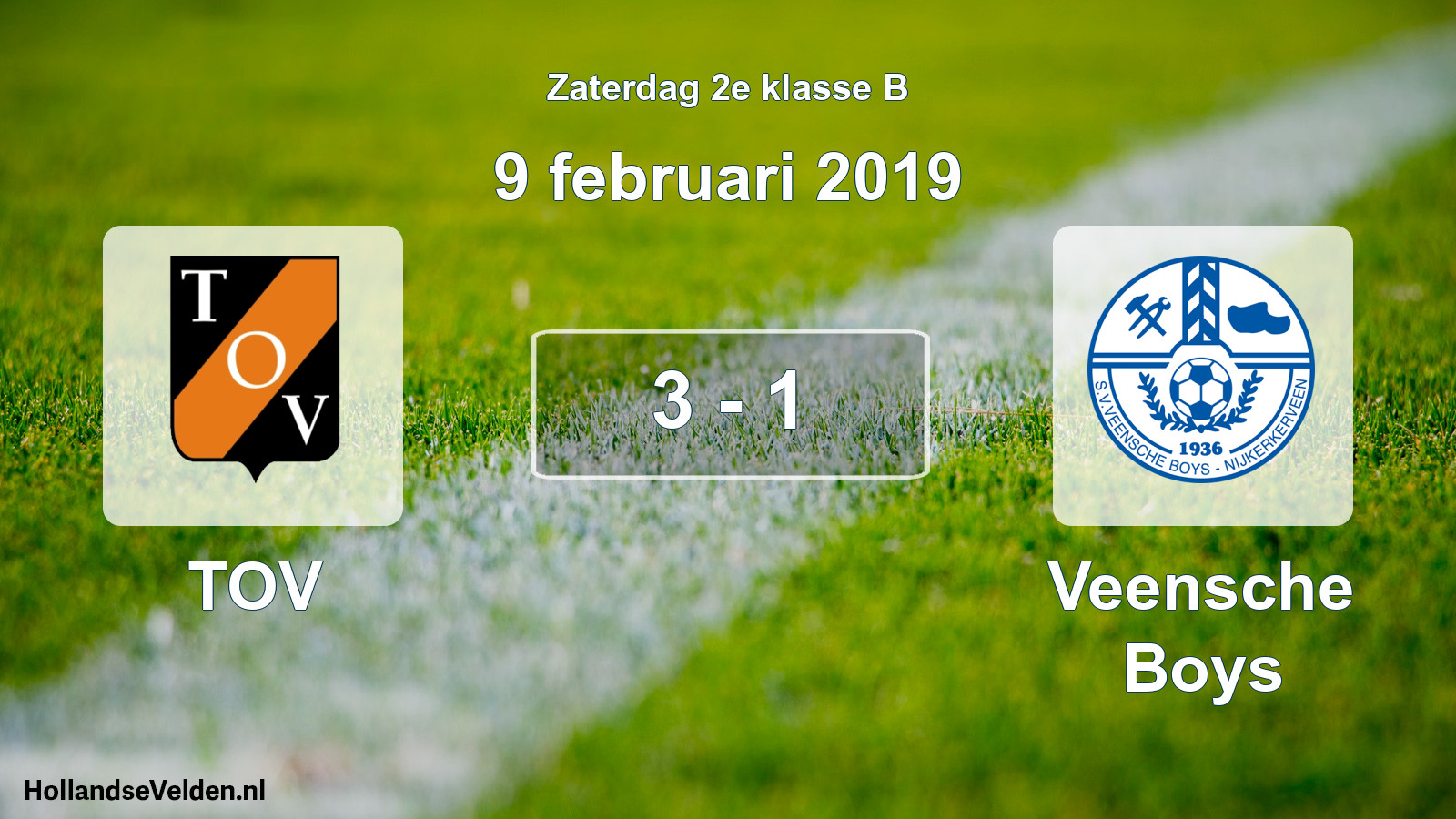 Total number of matches played: TOV - Veensche Boys 3 - 1 (9 February 2019)