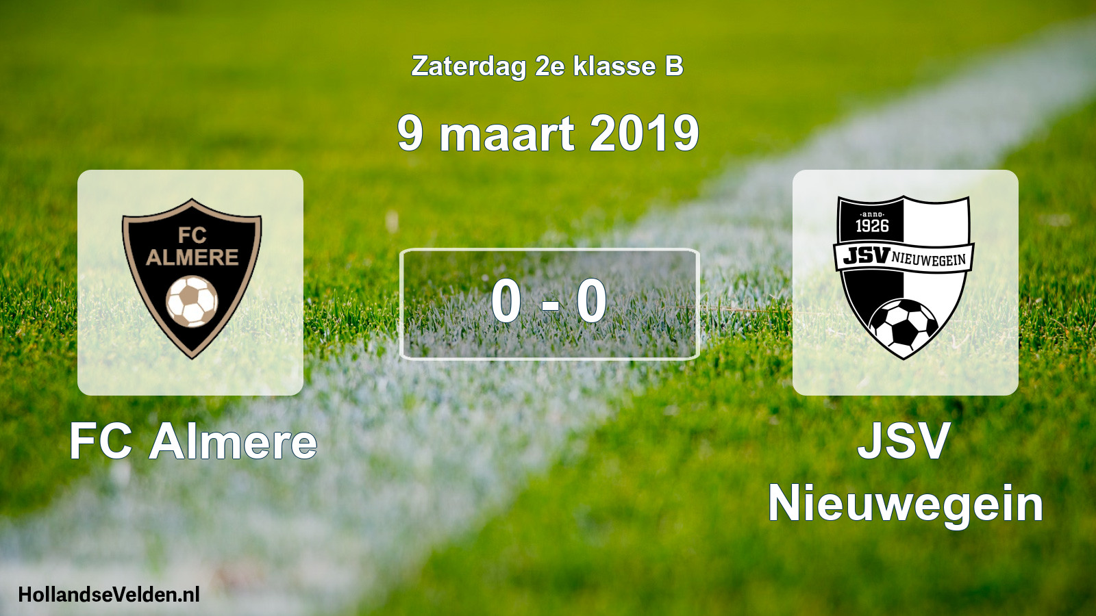 Total number of matches played: FC Almere - JSV Nieuwegein 0 - 0 (9 March 2019)
