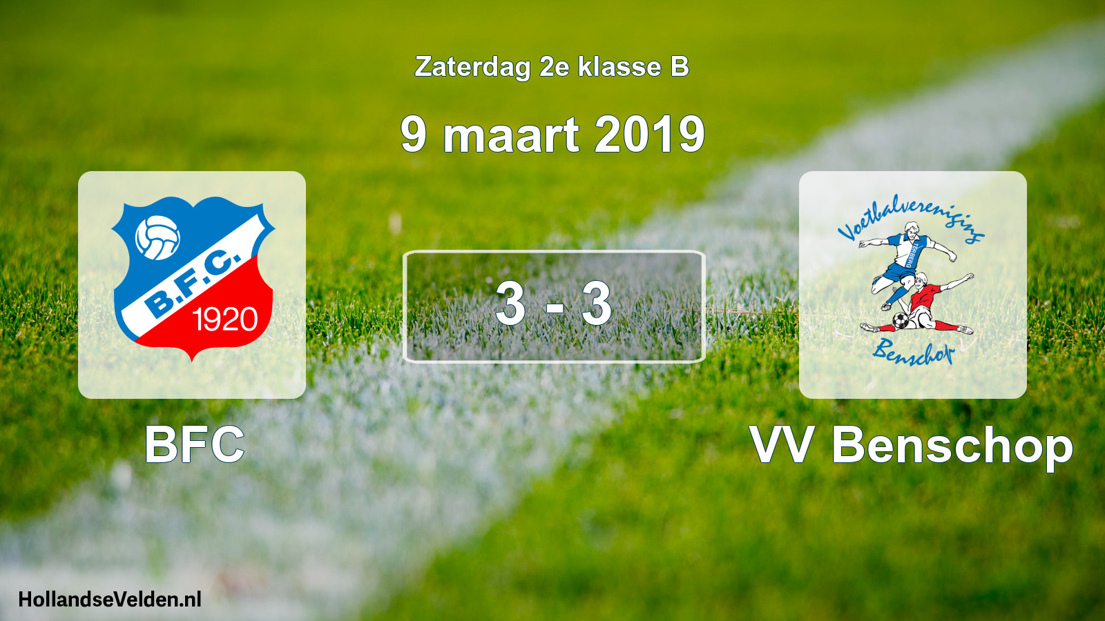 Total number of matches played: BFC - VV Benschop 3 - 3 (9 March 2019)